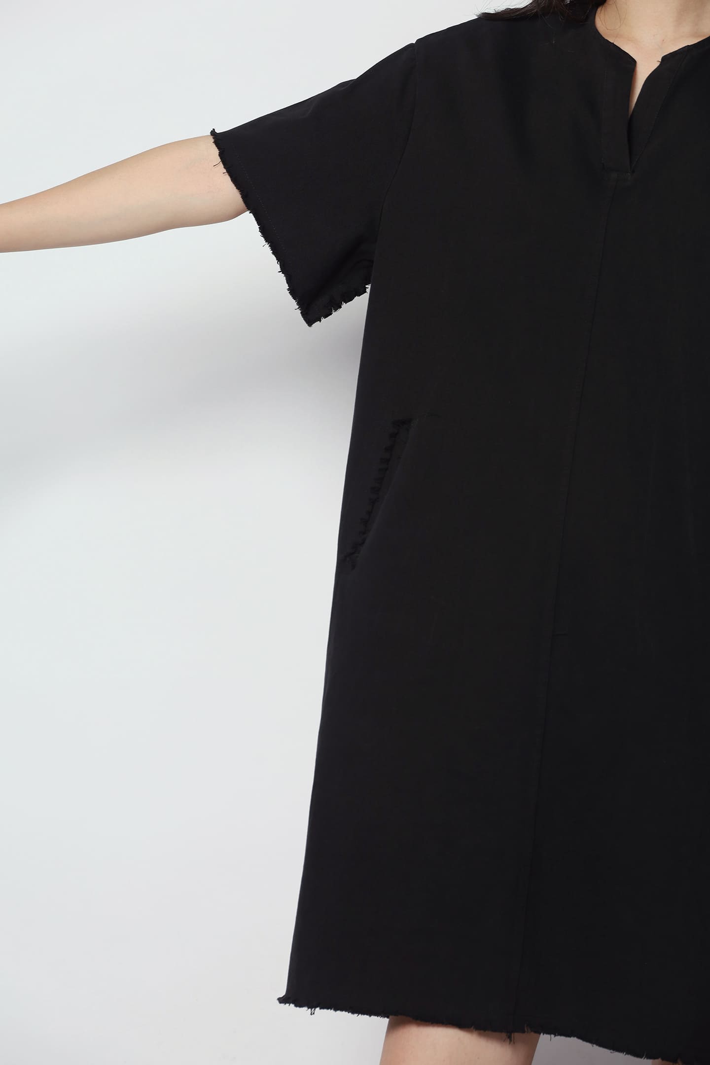 Pedro Denim Dress in Black