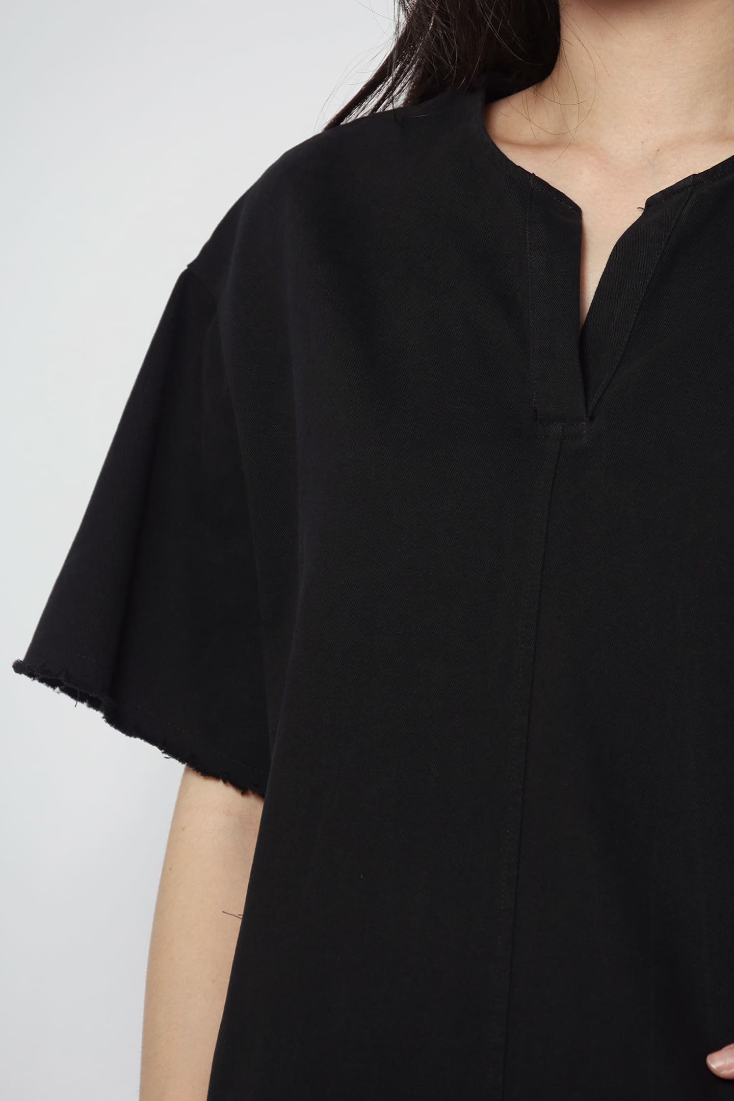 Pedro Denim Dress in Black