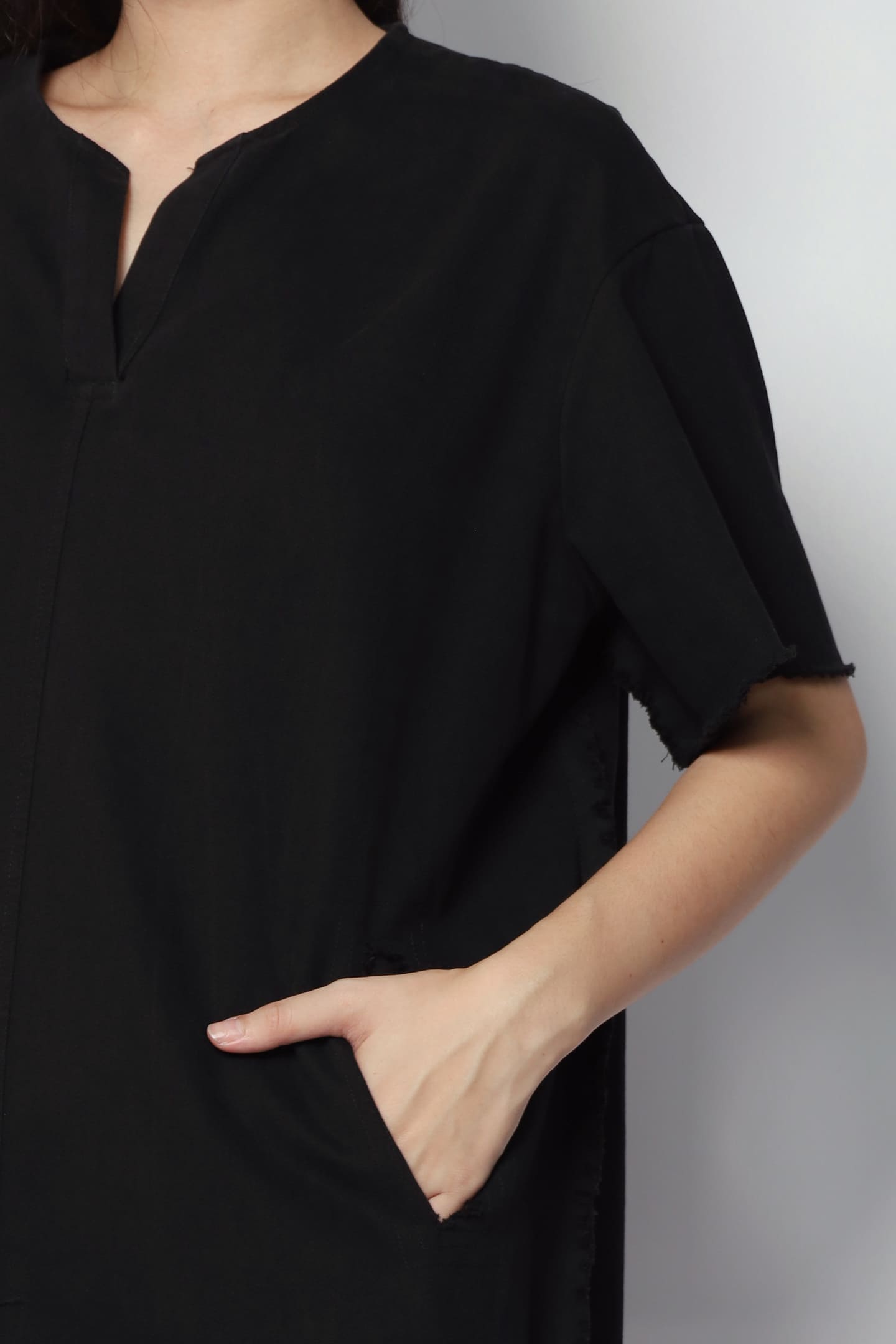 Pedro Denim Dress in Black
