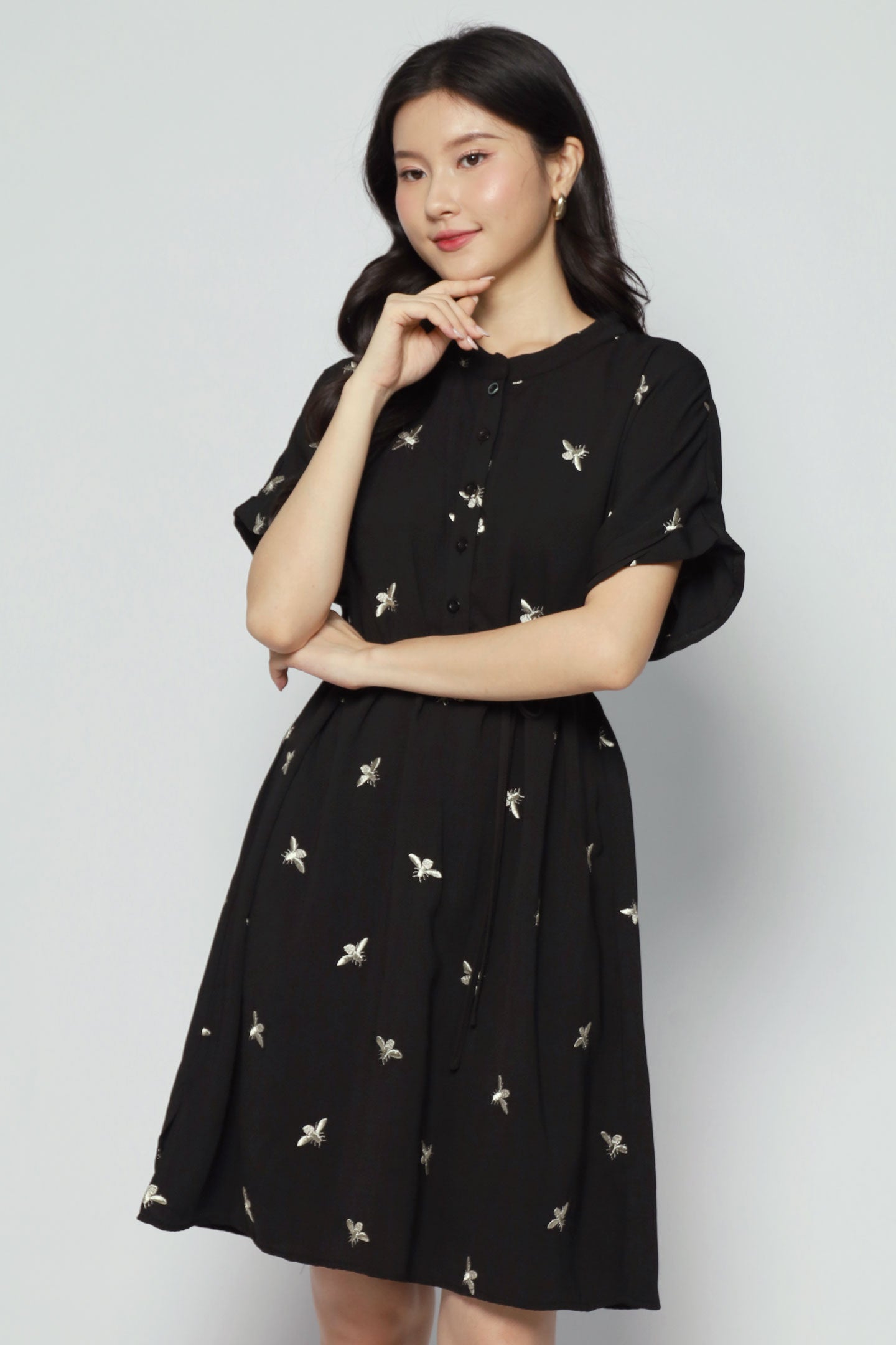 Penn Dress in Champagne Bee