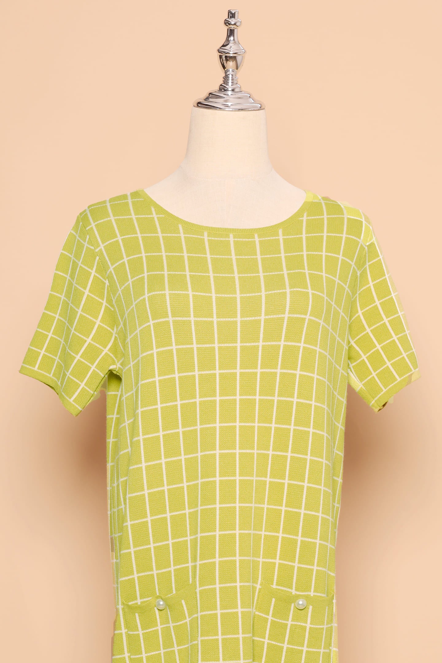 PO - Priya Checkered Knit Dress