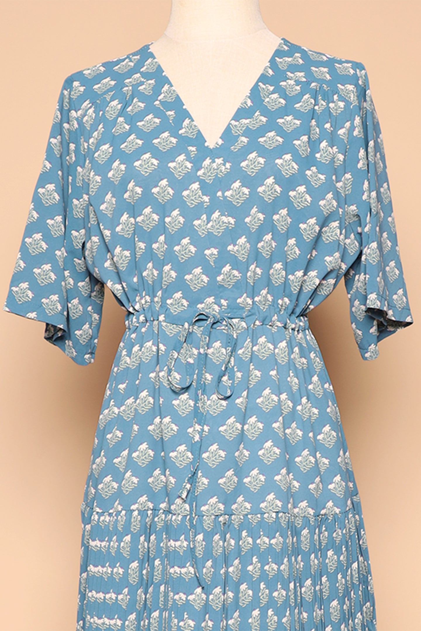 PO - Ramie Dress in Blue Floral