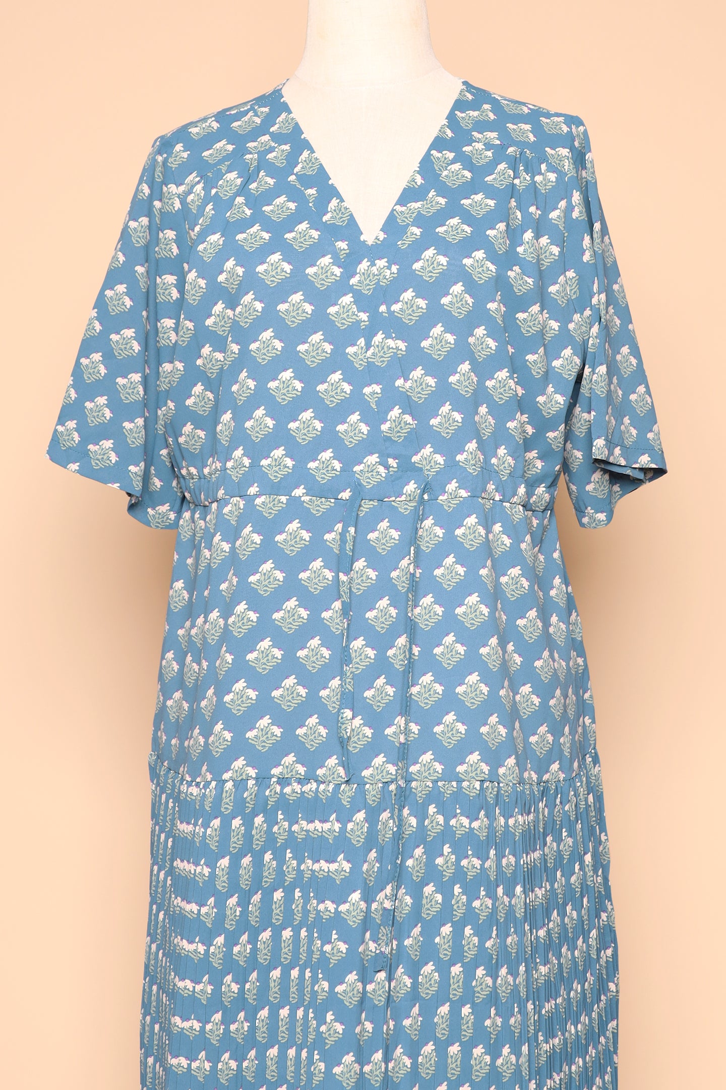 PO - Ramie Dress in Blue Floral