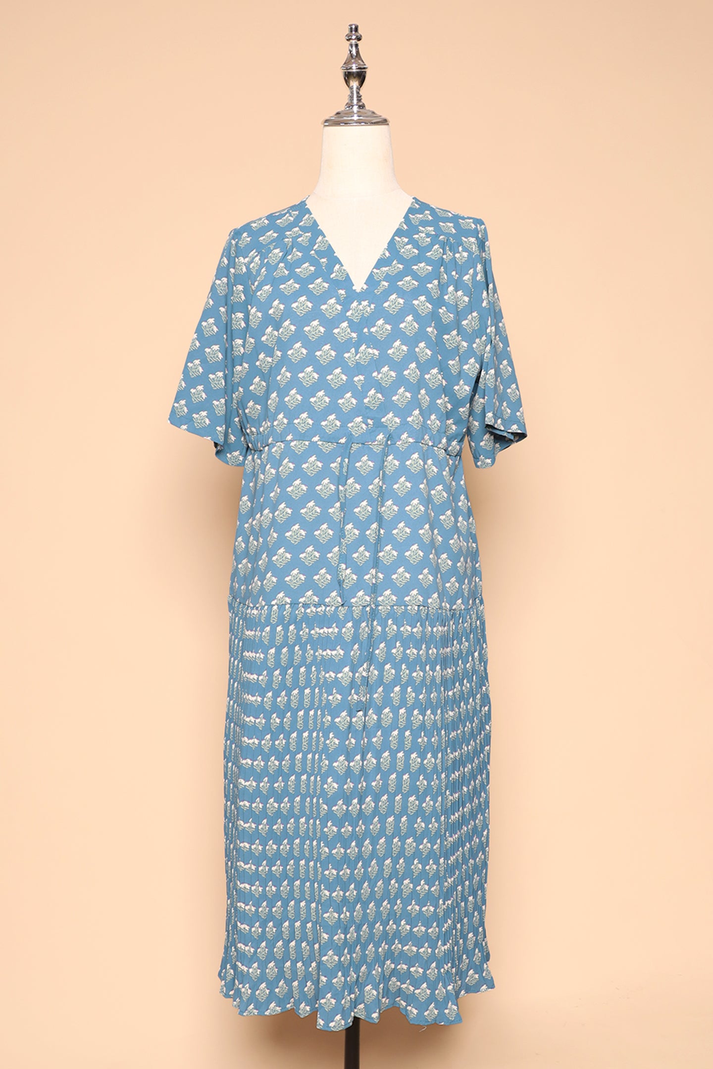 PO - Ramie Dress in Blue Floral