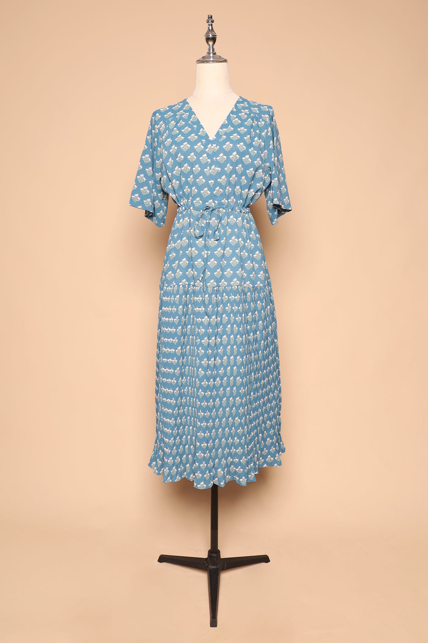PO - Ramie Dress in Blue Floral