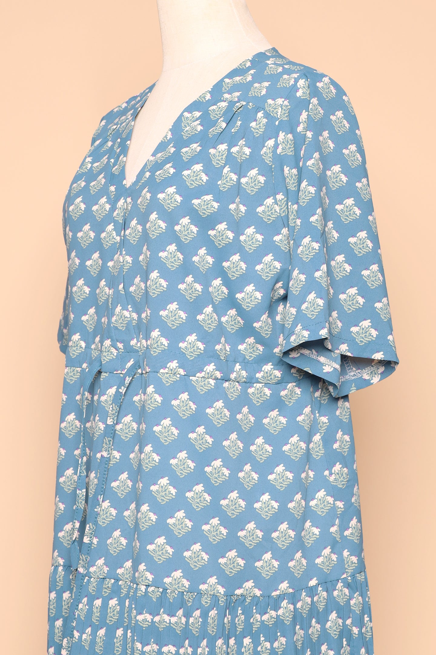 PO - Ramie Dress in Blue Floral