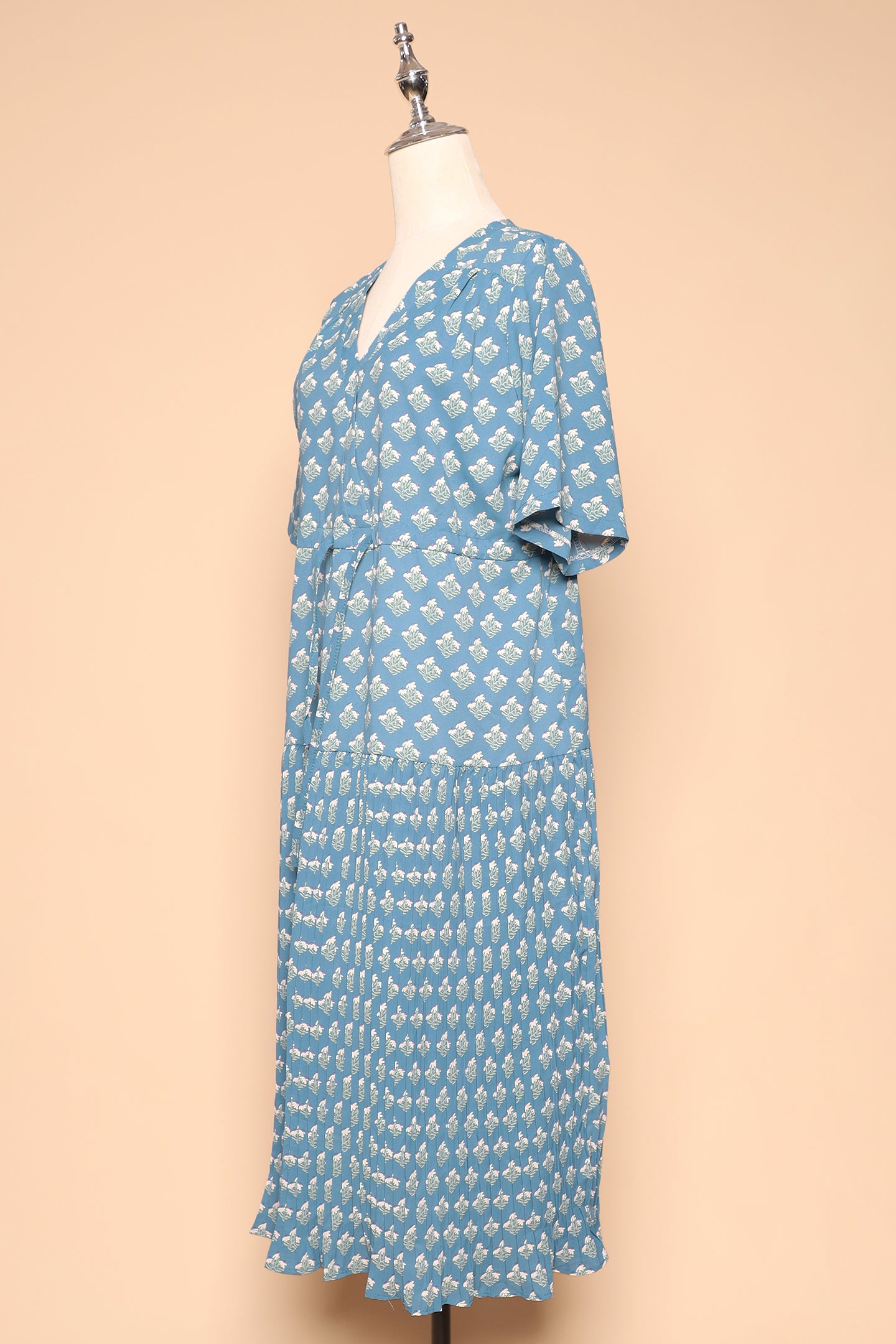 PO - Ramie Dress in Blue Floral