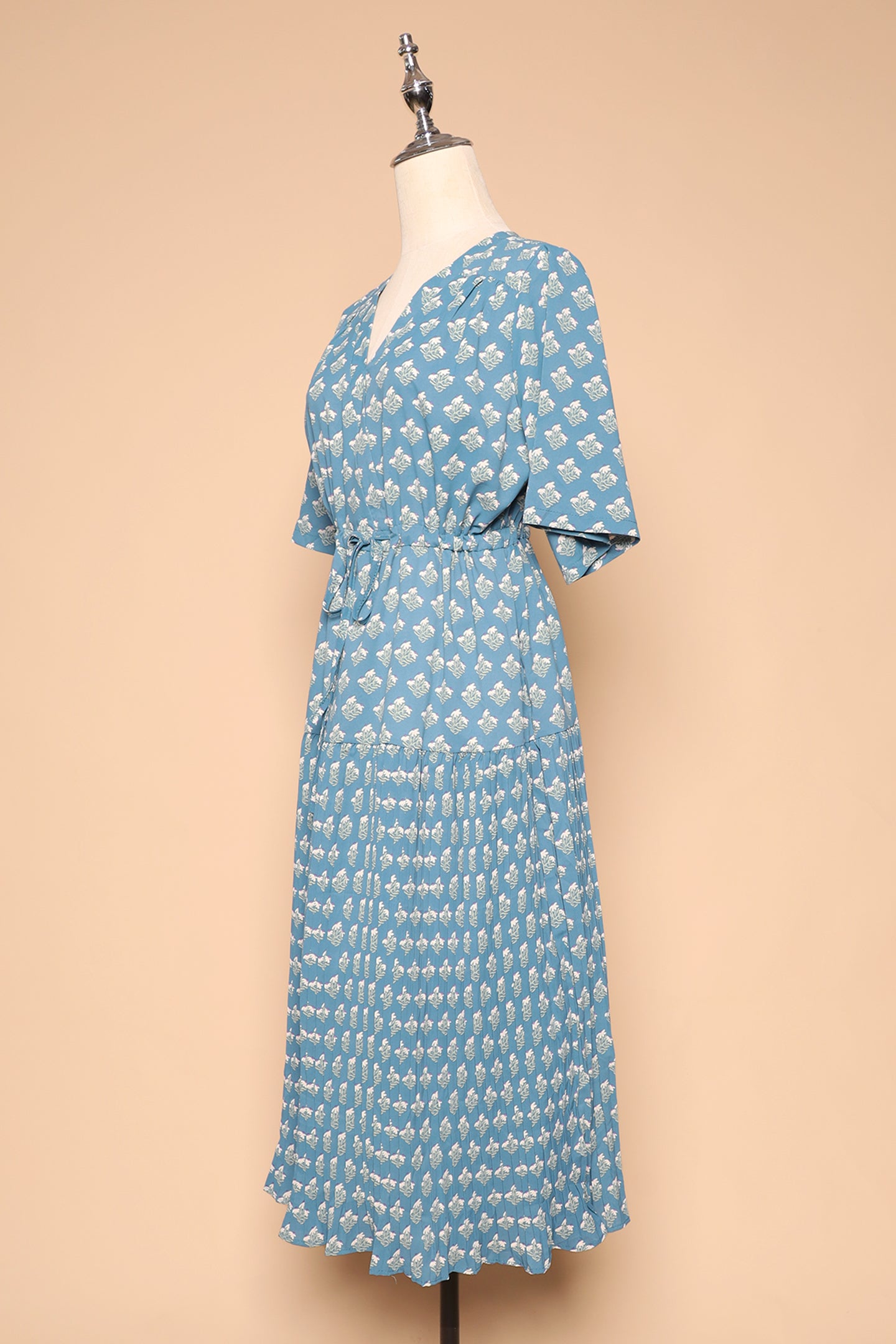 PO - Ramie Dress in Blue Floral