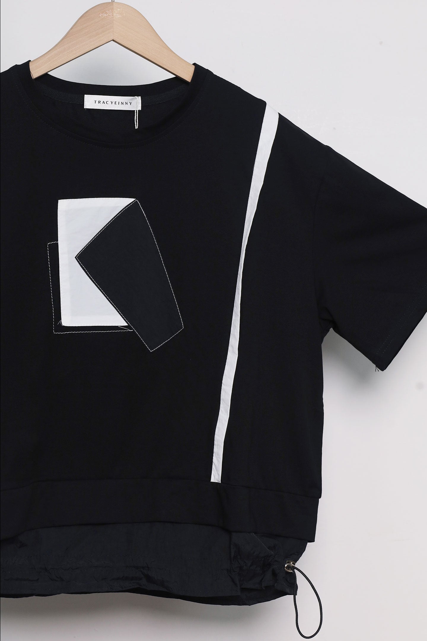 Easy by TE - Raffles Geometric Top in Black