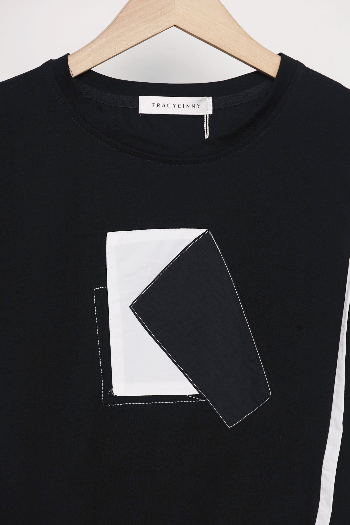 Easy by TE - Raffles Geometric Top in Black