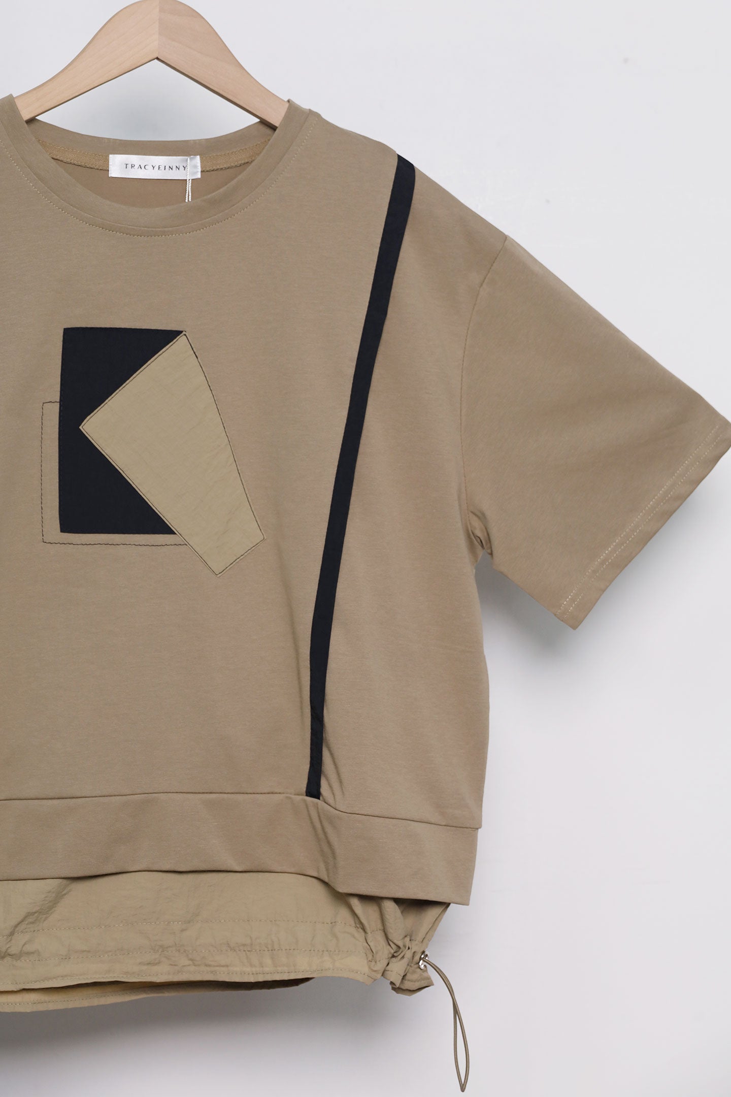 Easy by TE - Raffles Geometric Top in Khaki