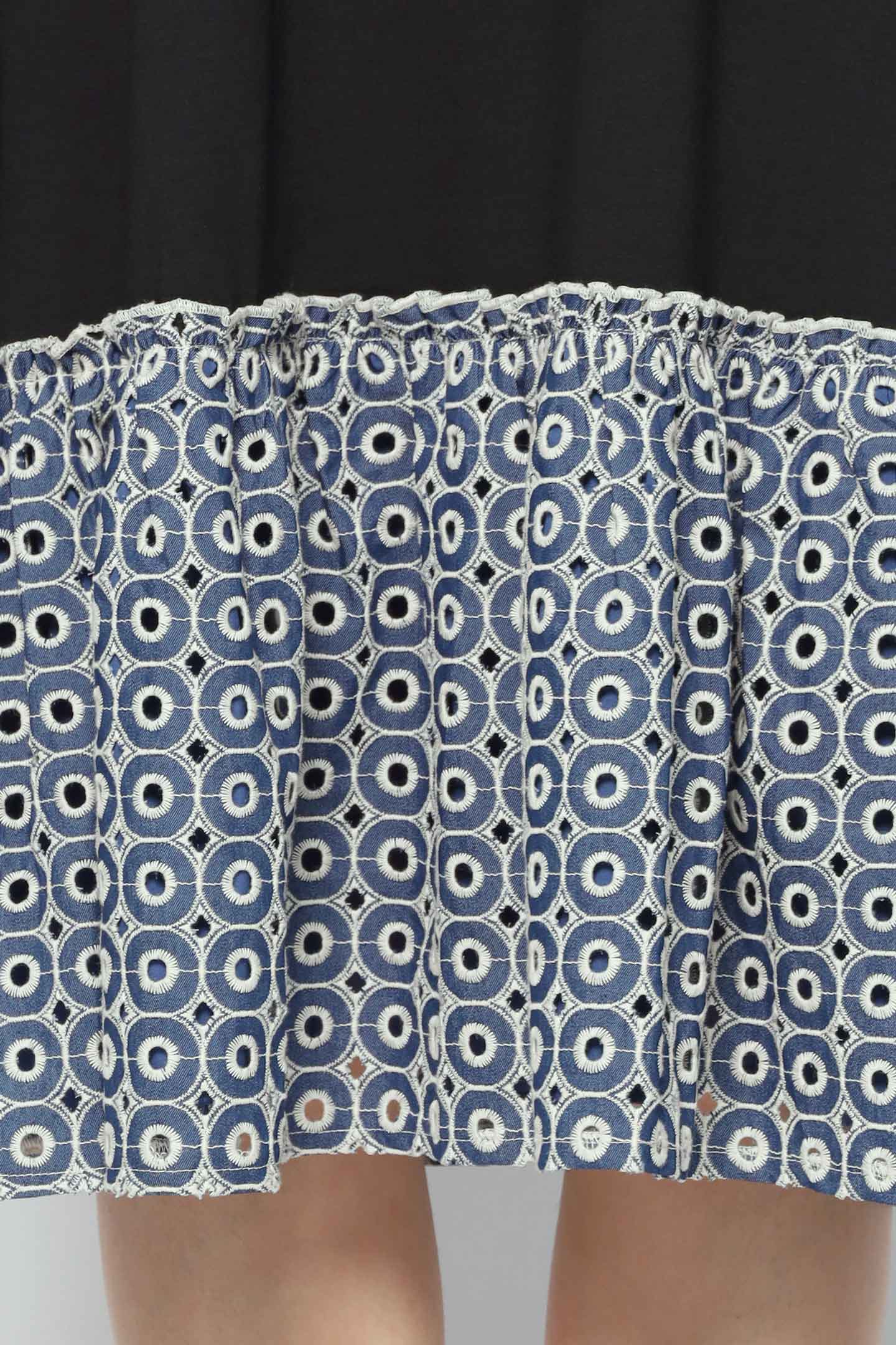 Robyn Dress in Denim Eyelet