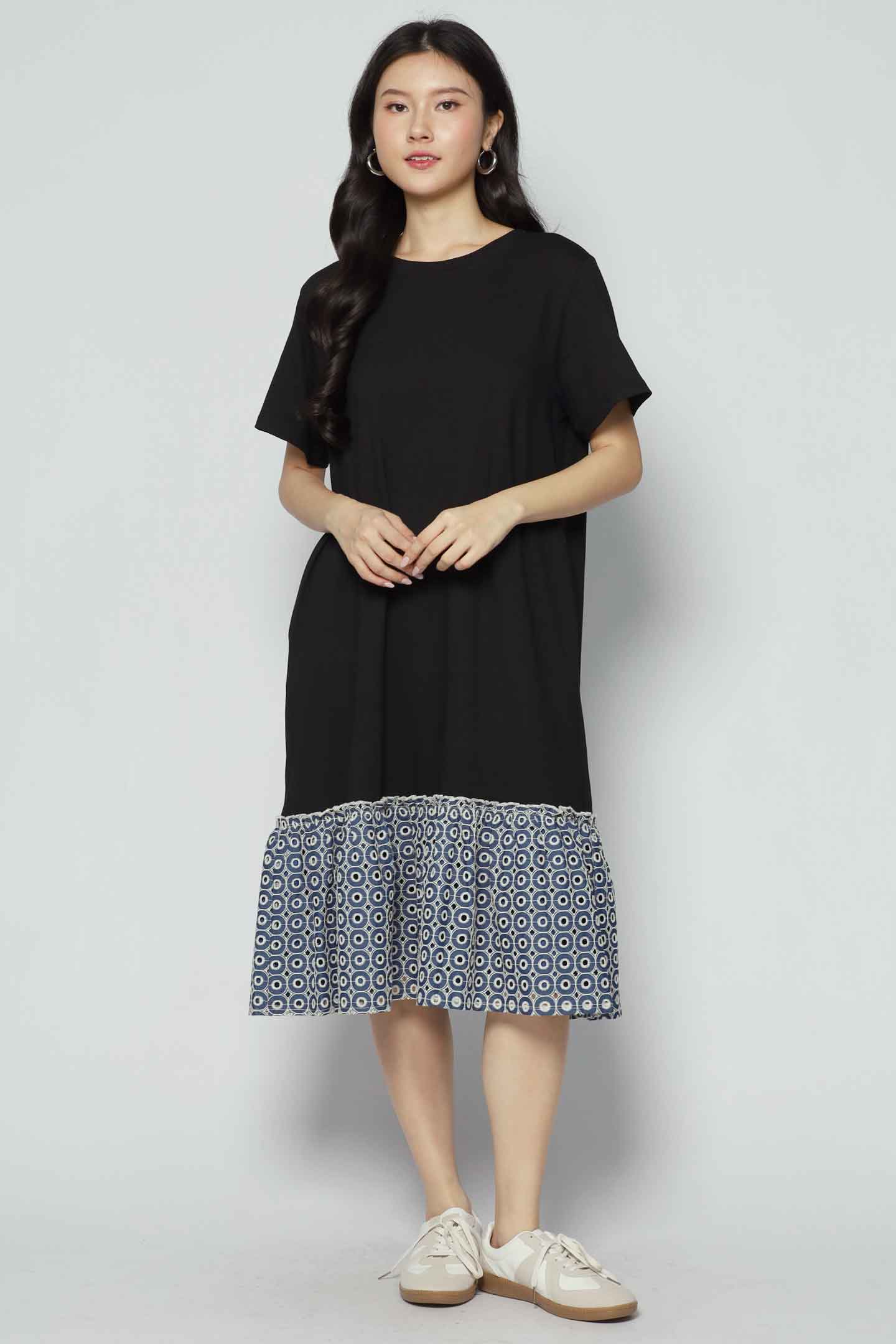 Robyn Dress in Denim Eyelet