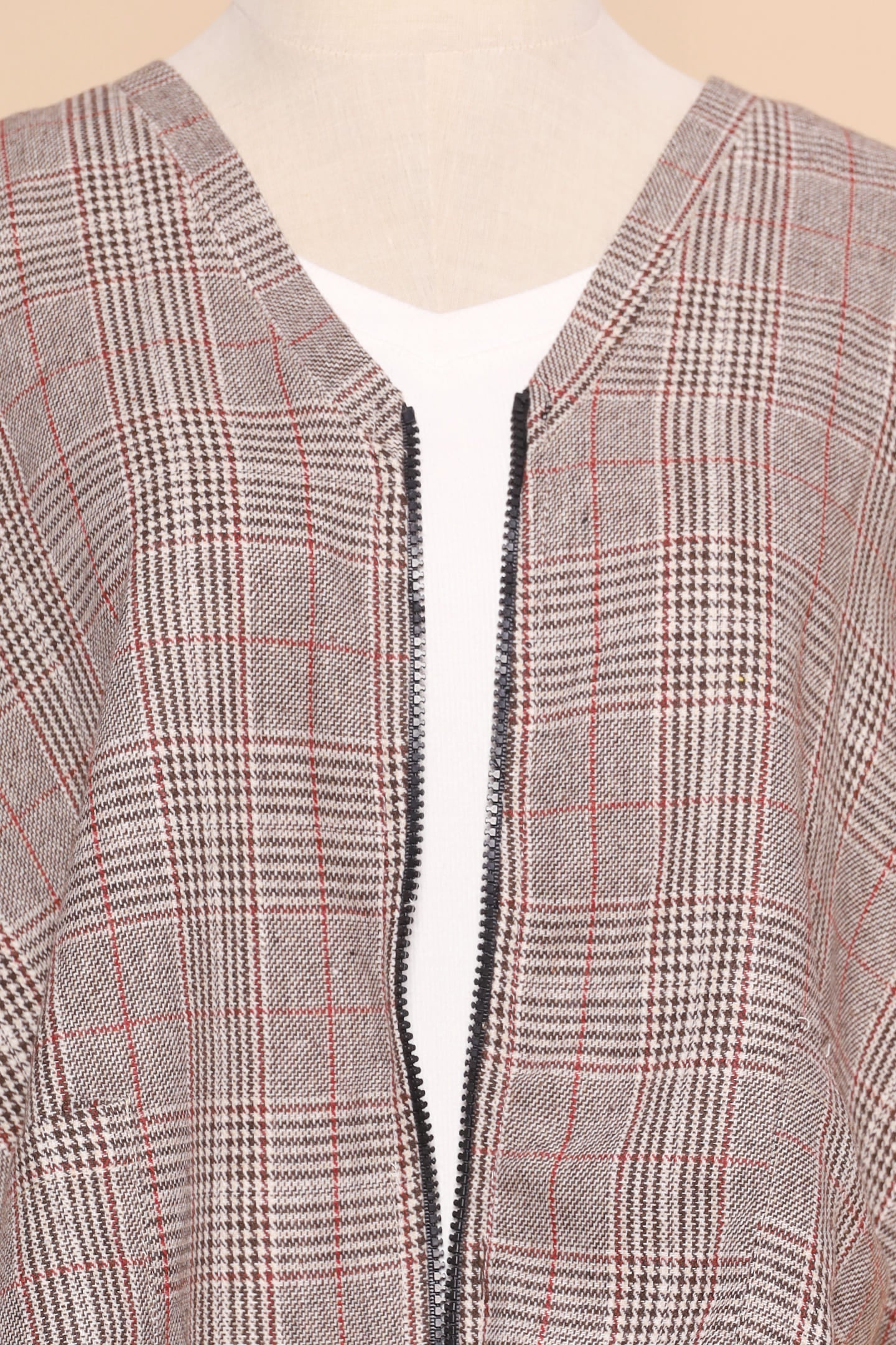 PO - Ryanne Zipper Jacket in Checks