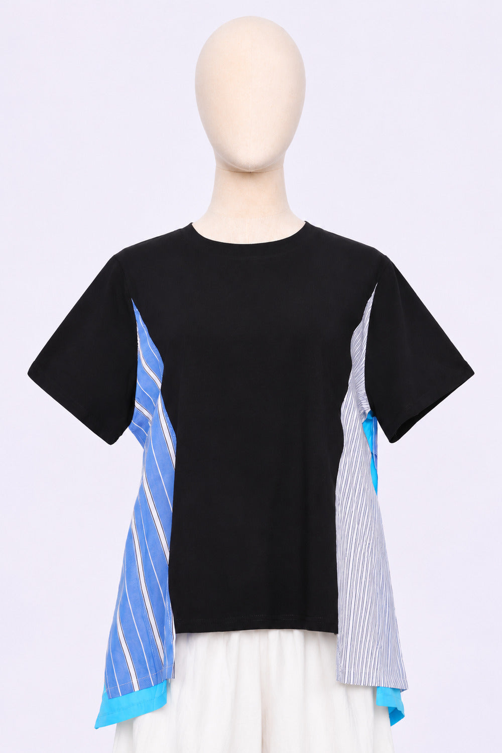 PO - Saki Pinstripes Top in Black