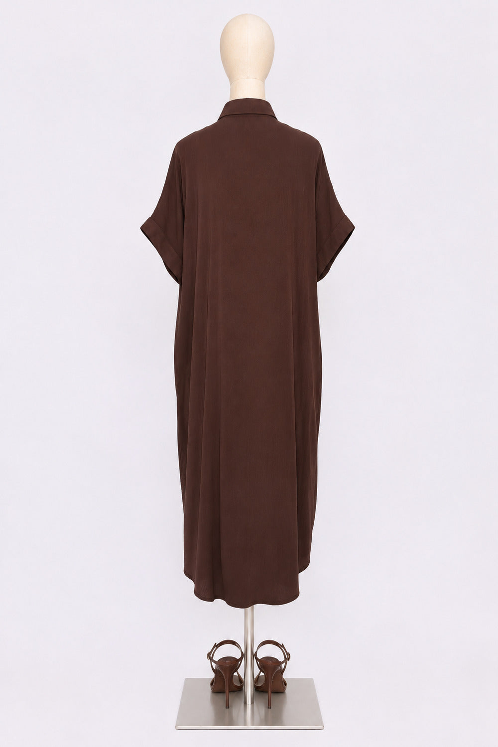 PO - Shanny Shirt Dress in Cocoa Brown