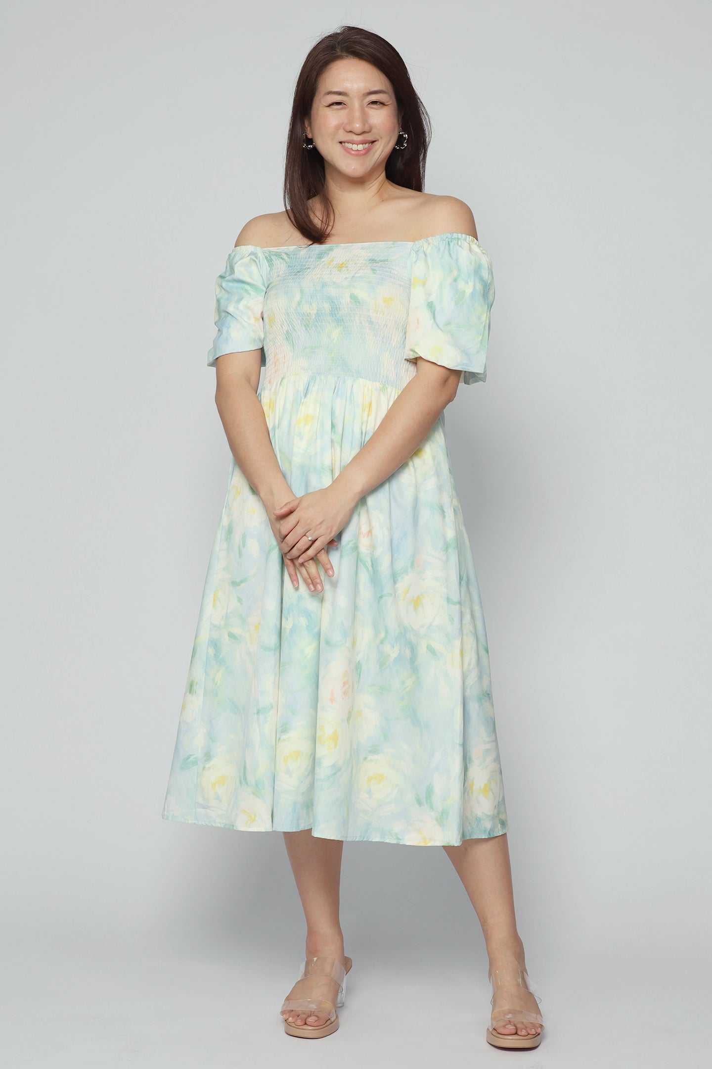 Sora Dress in Ivory Petal