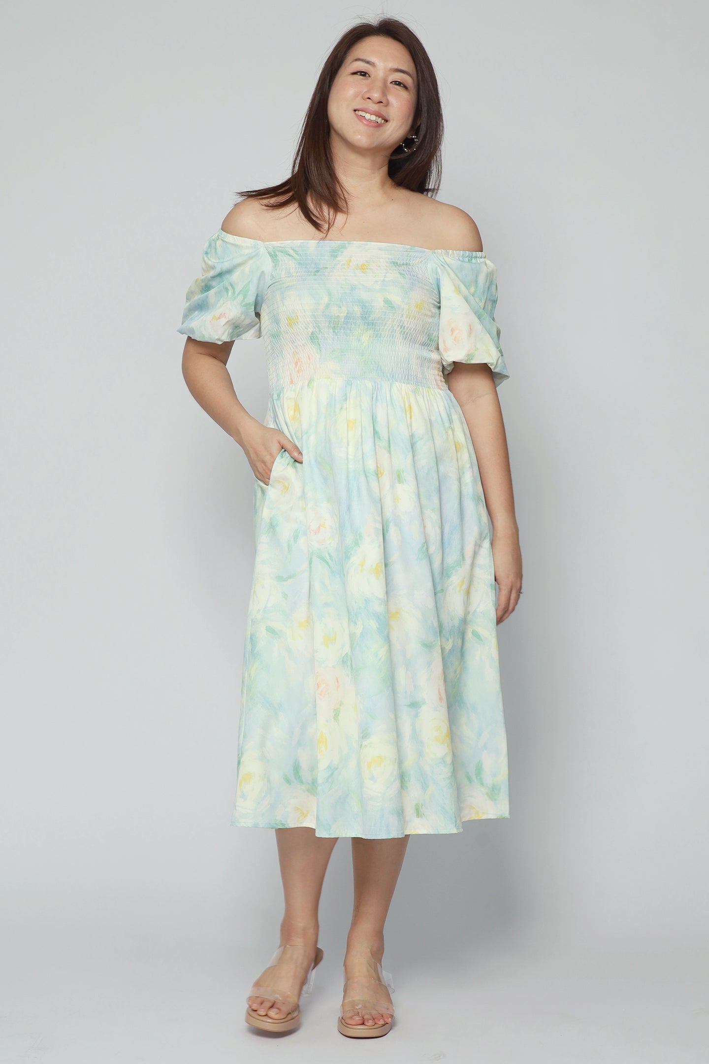 Sora Dress in Ivory Petal