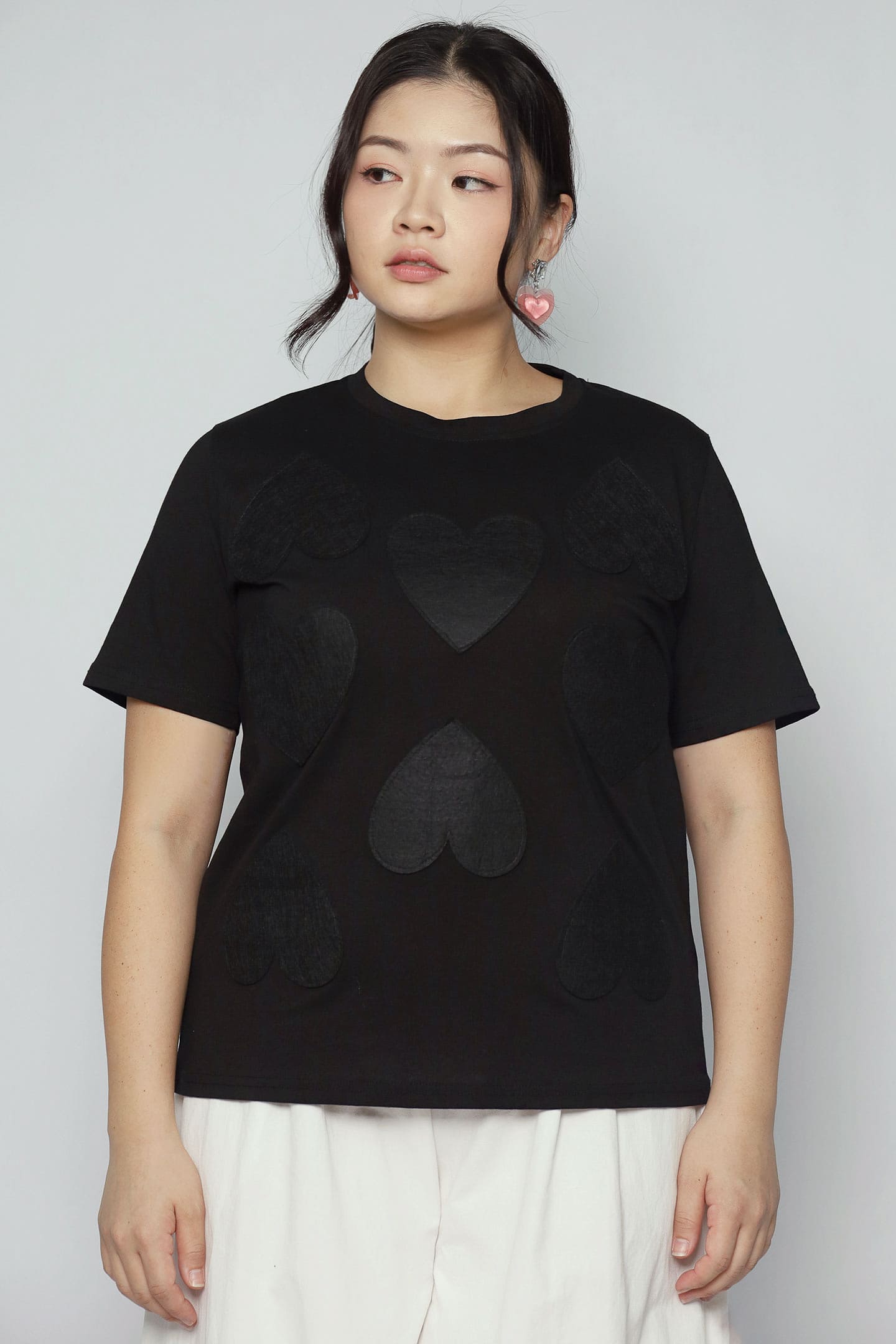 Saranghae Hearts Top in Black