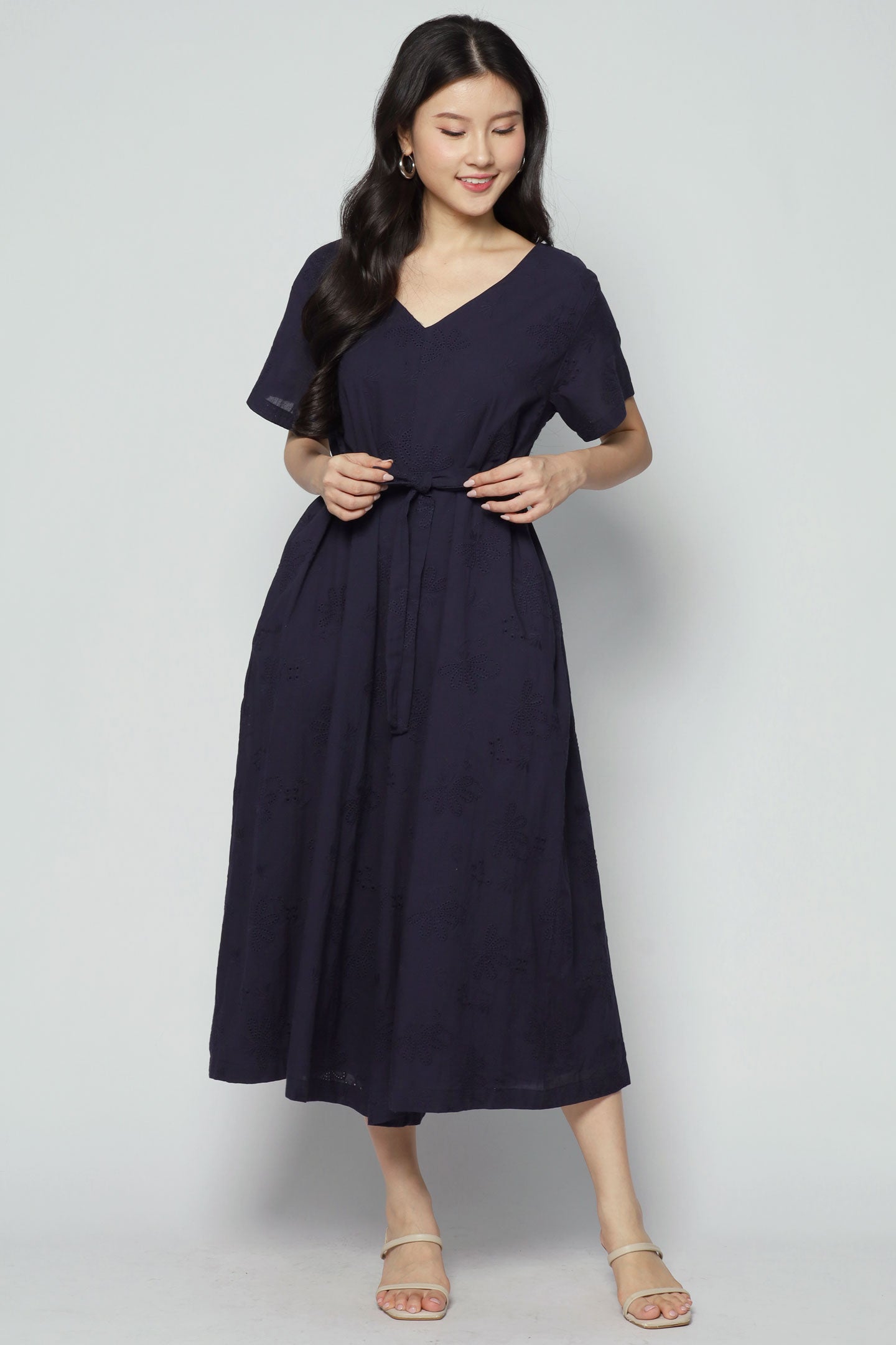 Shirokuro Jumpsuit in Blue Eyelet Dream