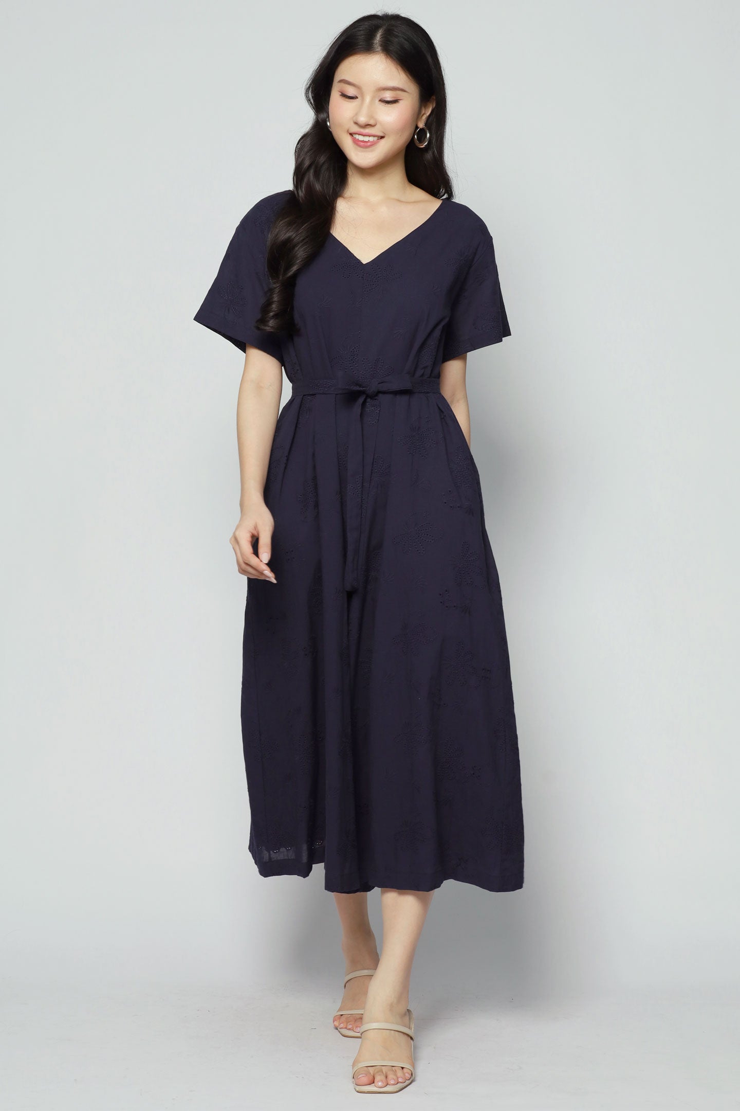 Shirokuro Jumpsuit in Blue Eyelet Dream