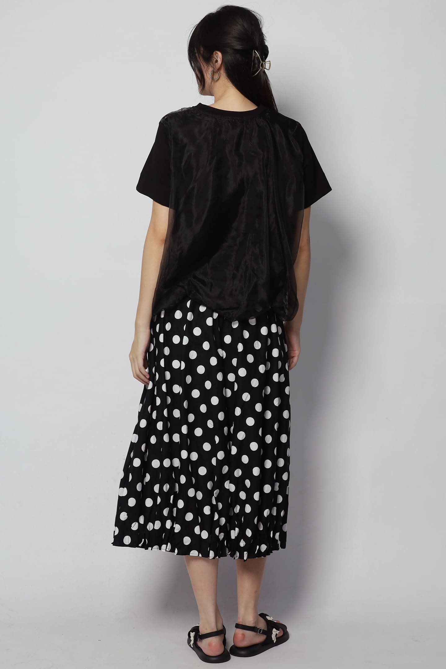 Backorders Sisi Organza Top in Black