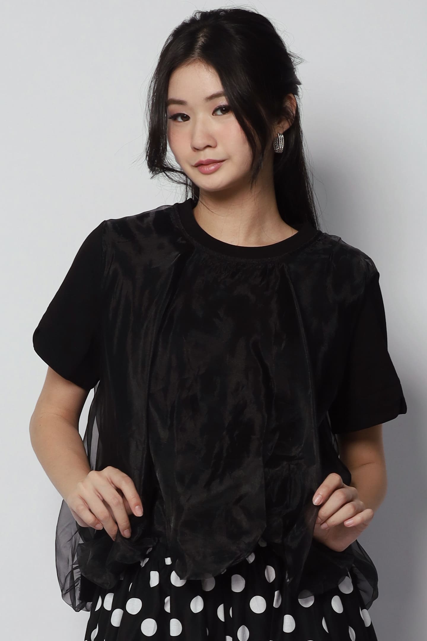 Backorders Sisi Organza Top in Black