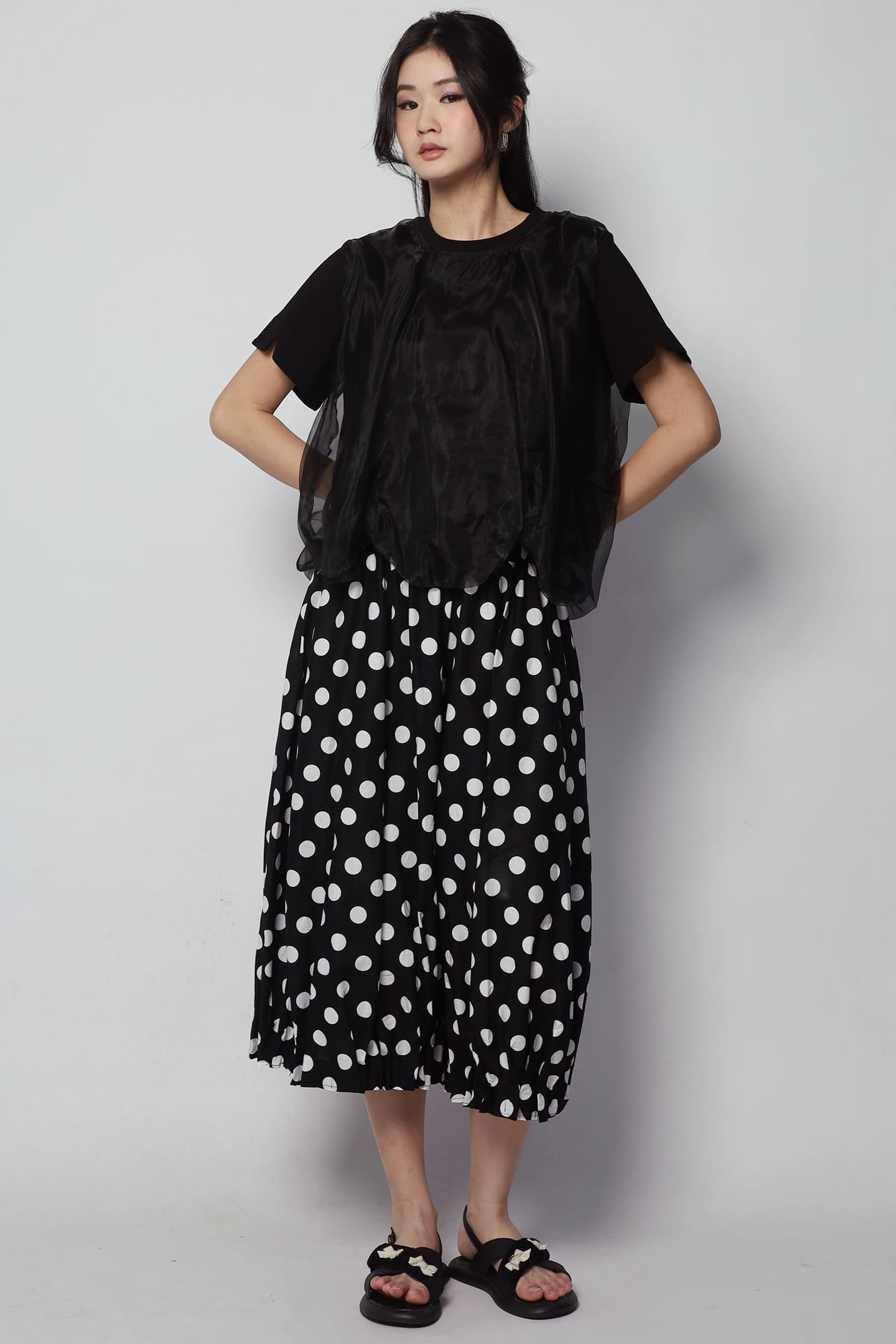 Backorders Sisi Organza Top in Black