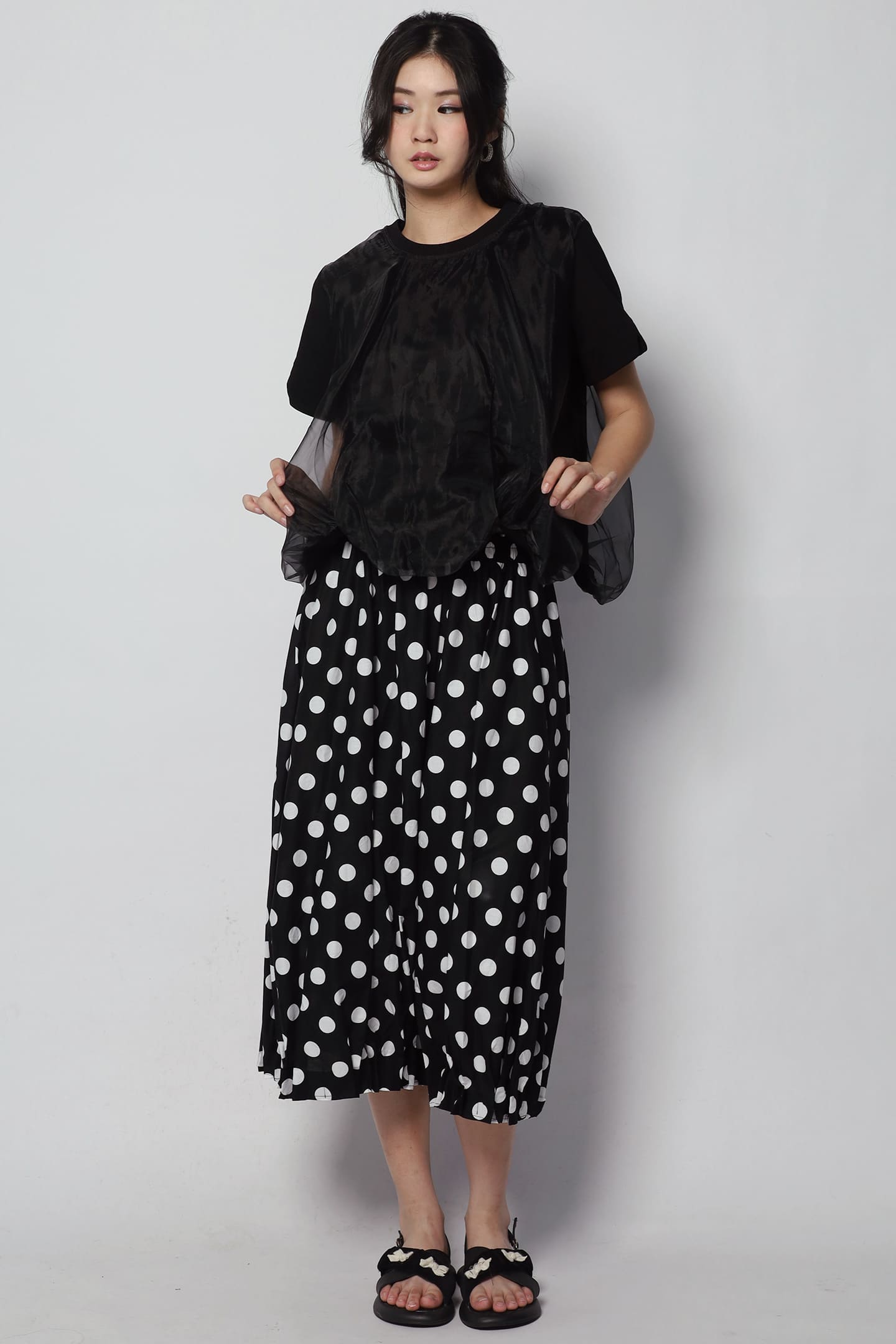 Backorders Sisi Organza Top in Black