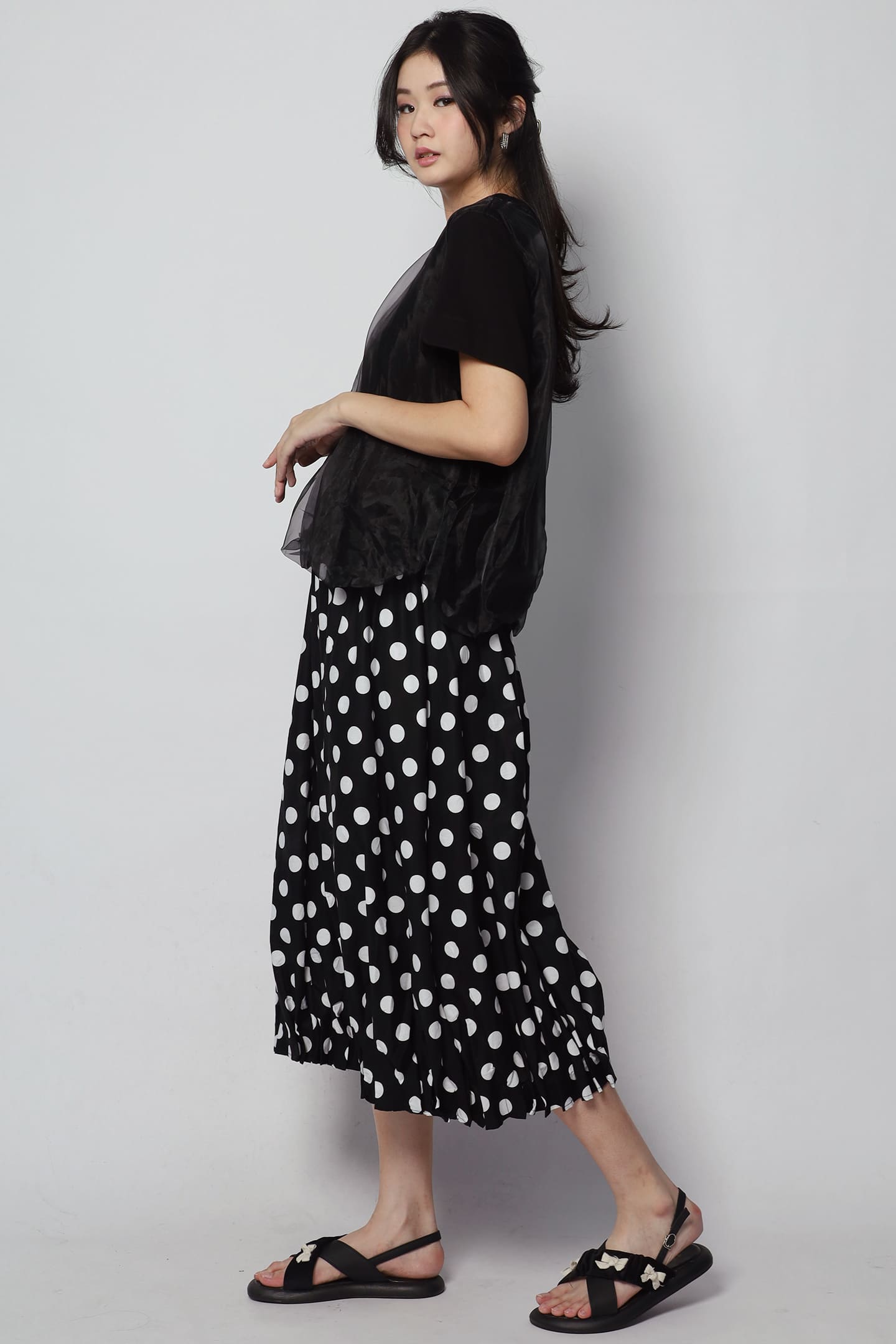 Backorders Sisi Organza Top in Black