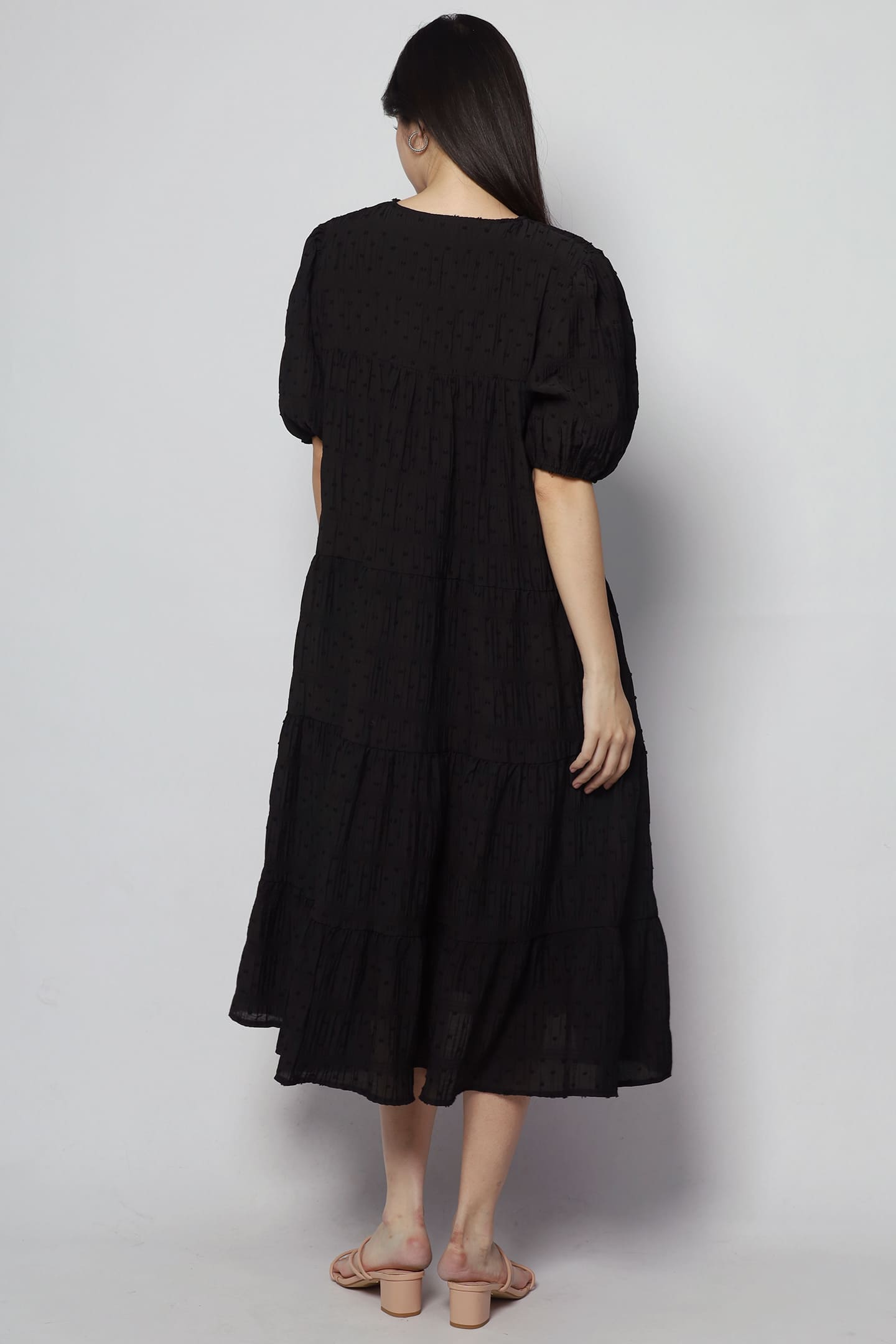 Sydney Dress in Black Texture