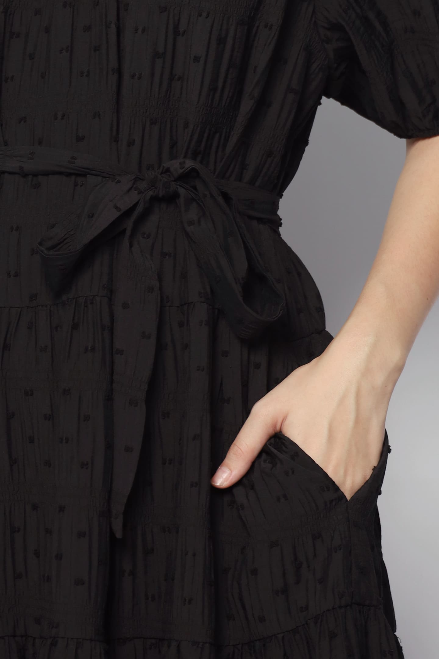 Sydney Dress in Black Texture