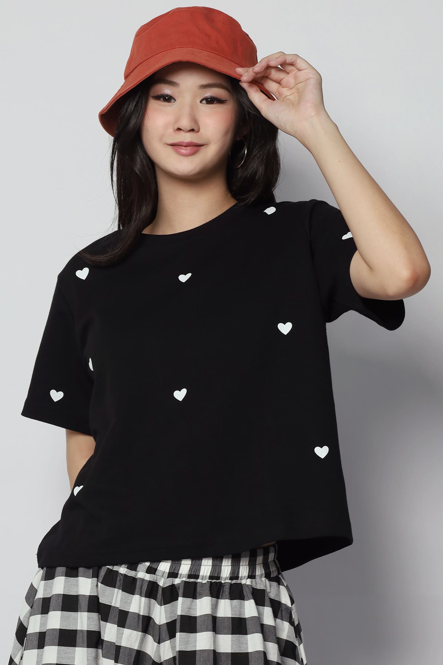 Tiny Hearts Top in Black