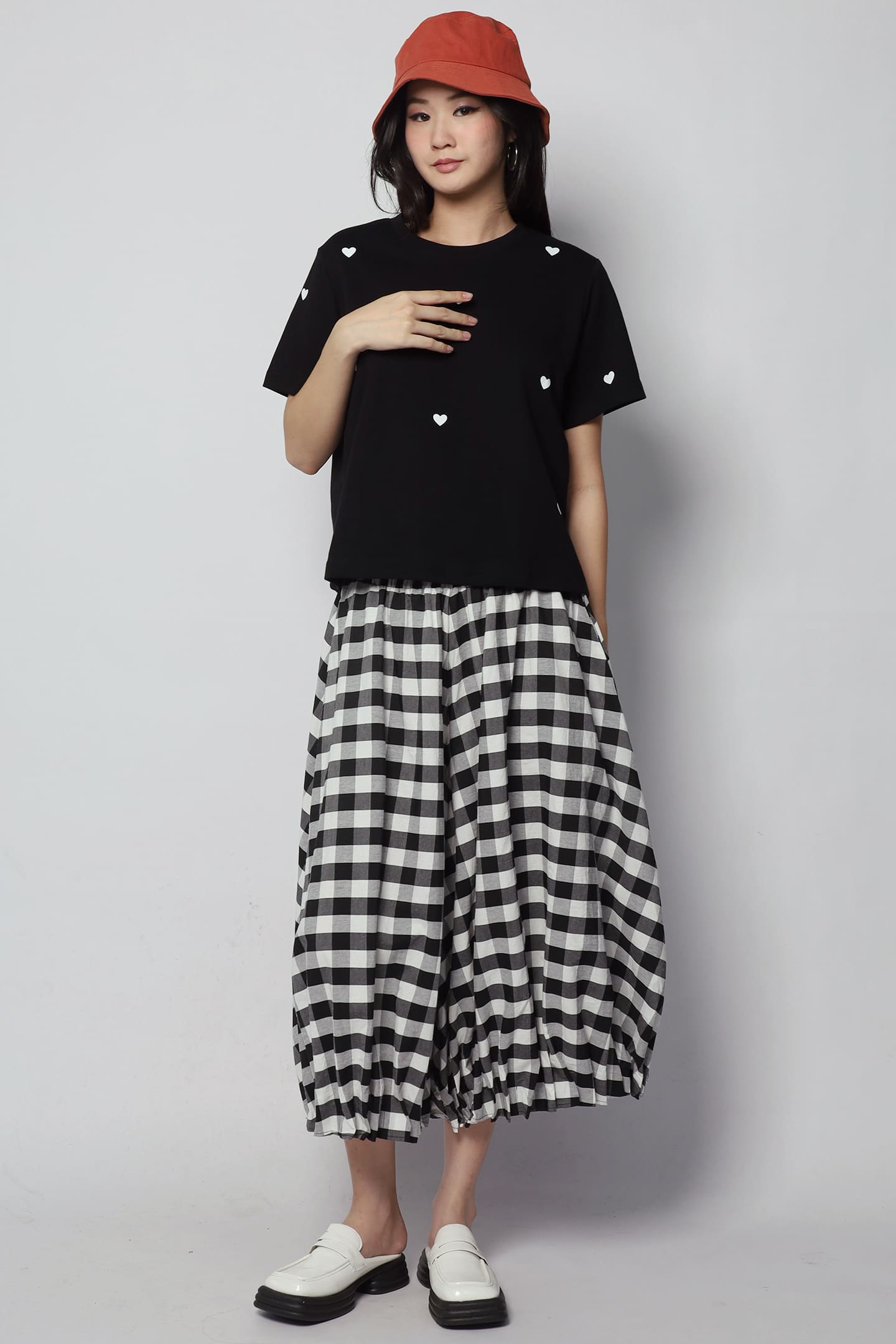 Tiny Hearts Top in Black