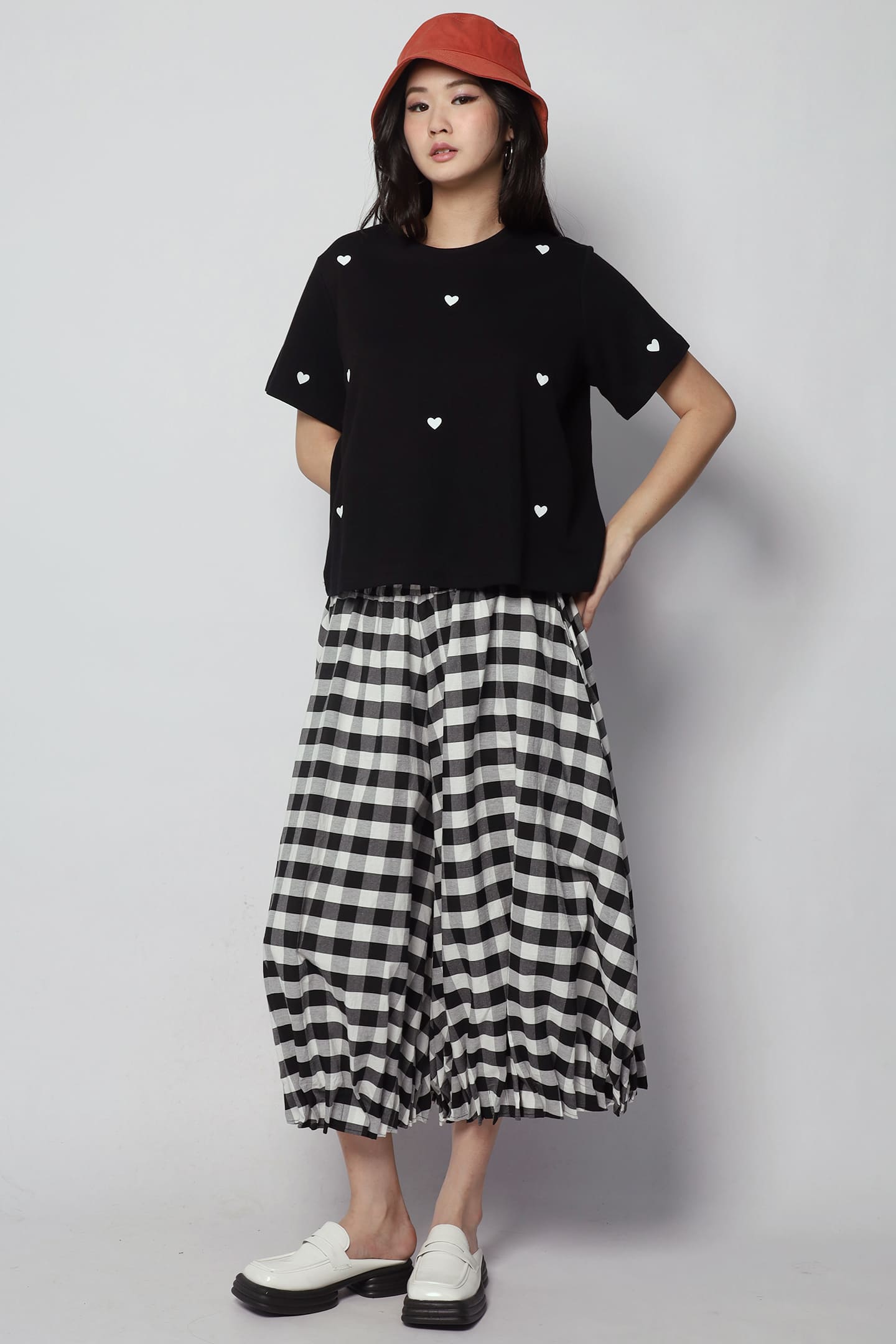 Tiny Hearts Top in Black