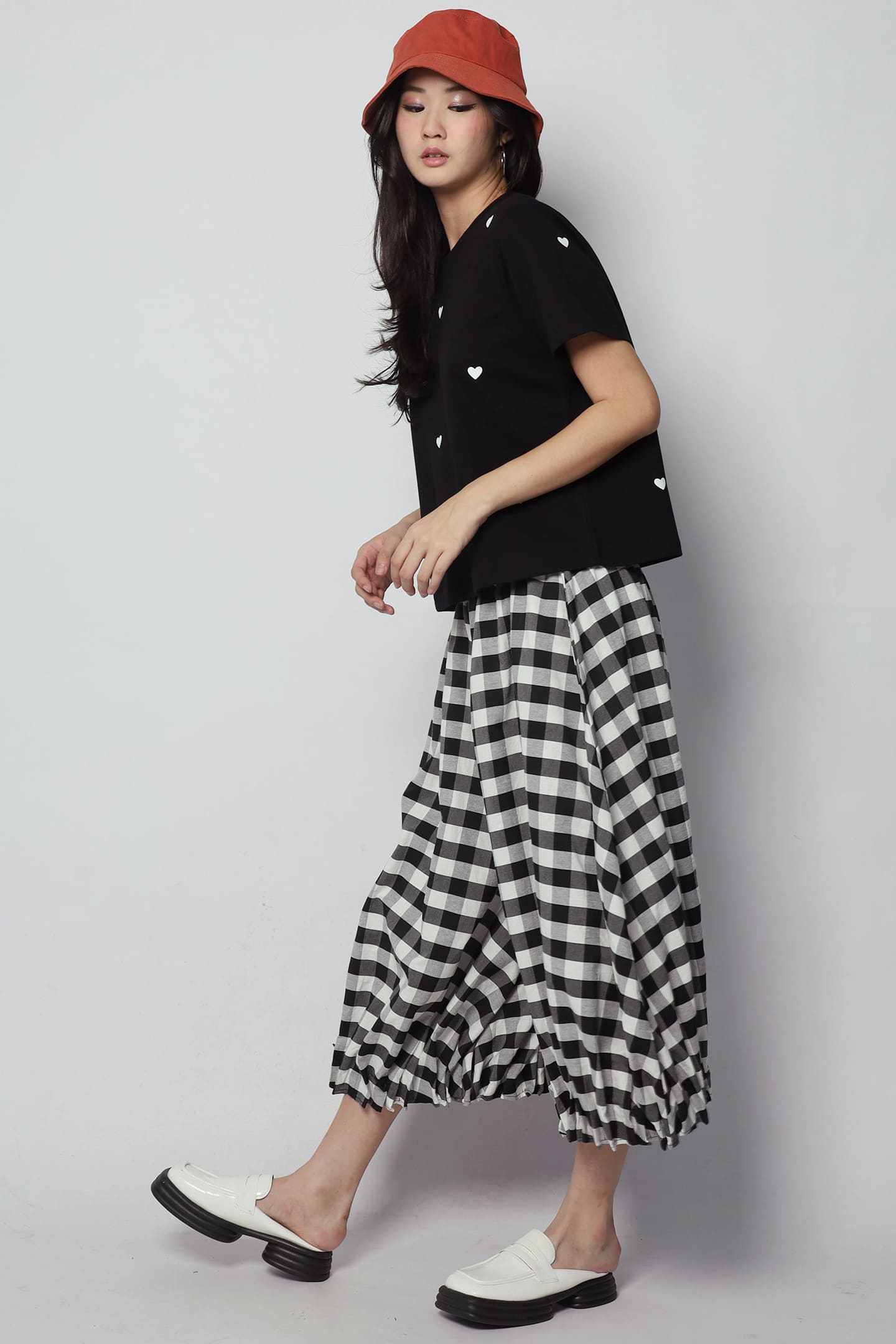 Tiny Hearts Top in Black