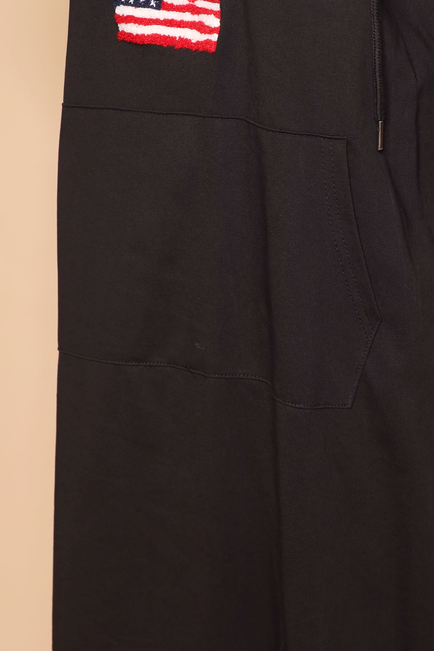 PO - USA Hoodie Dress in Black