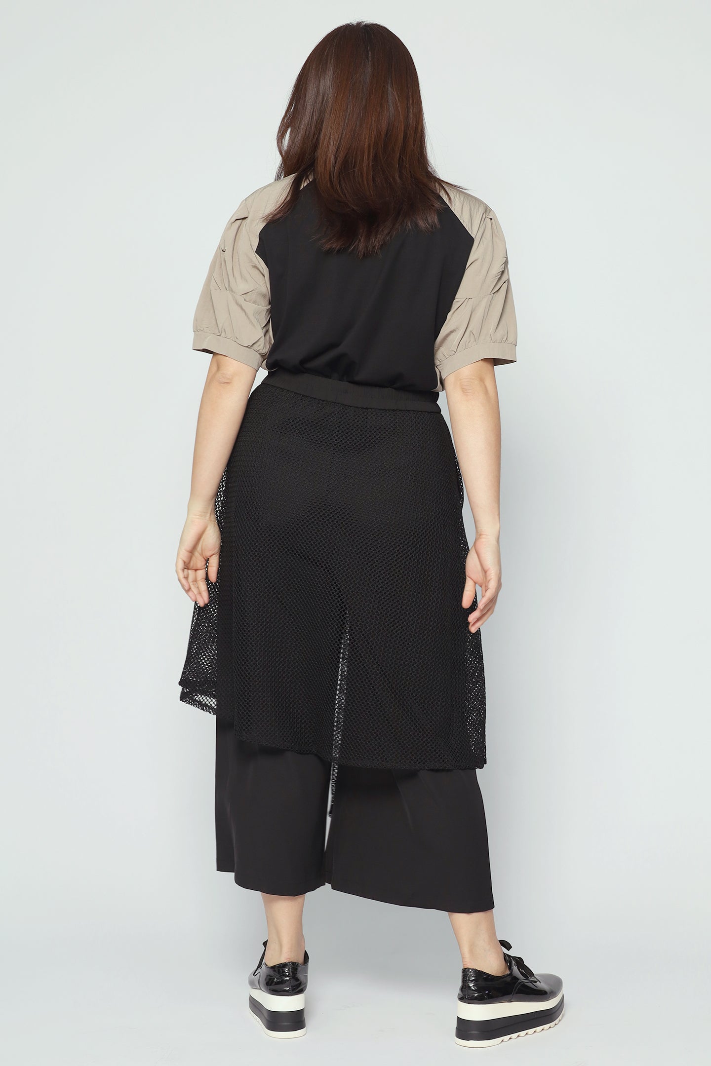 Backorders Vick Netted Culottes in Black