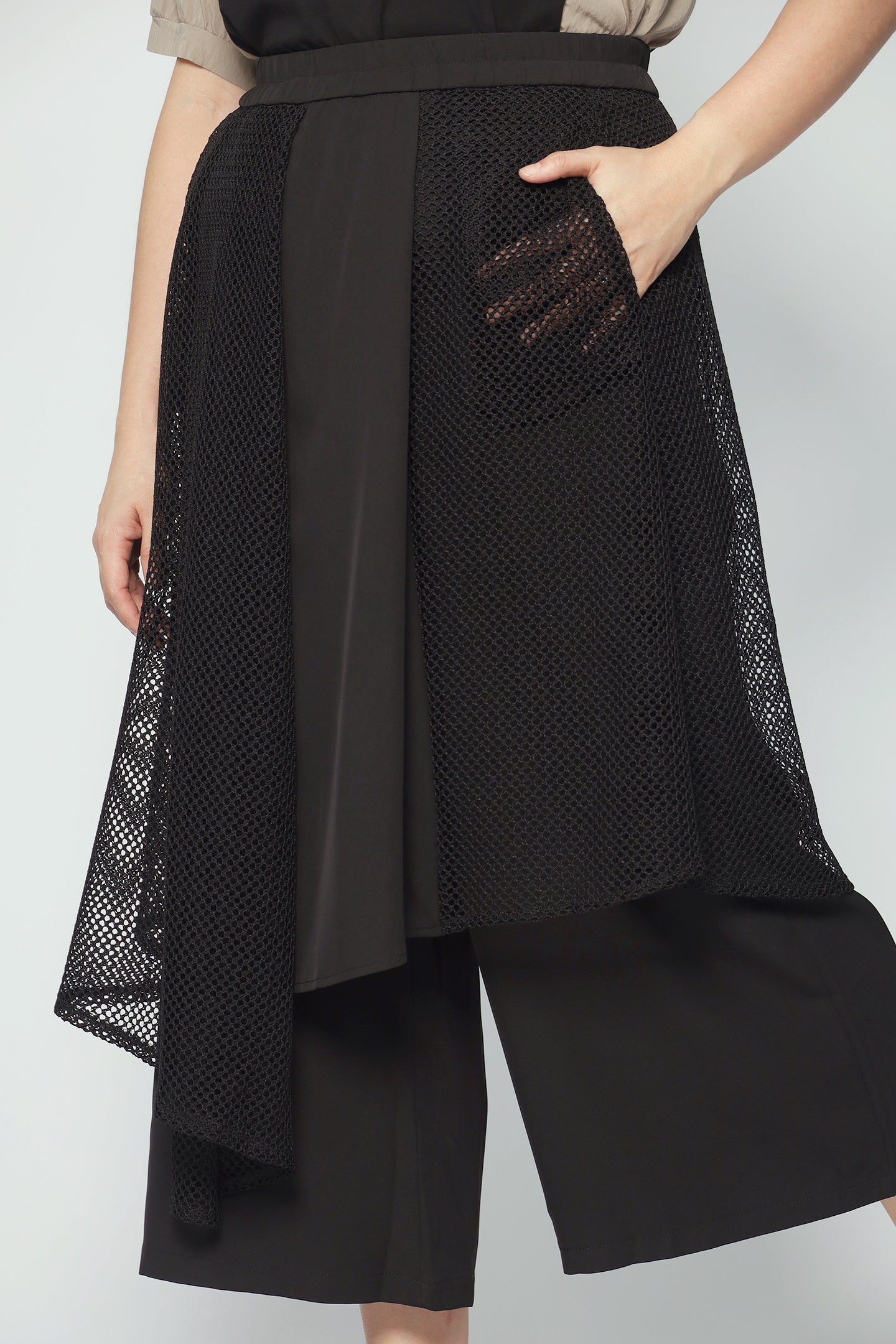 Backorders Vick Netted Culottes in Black