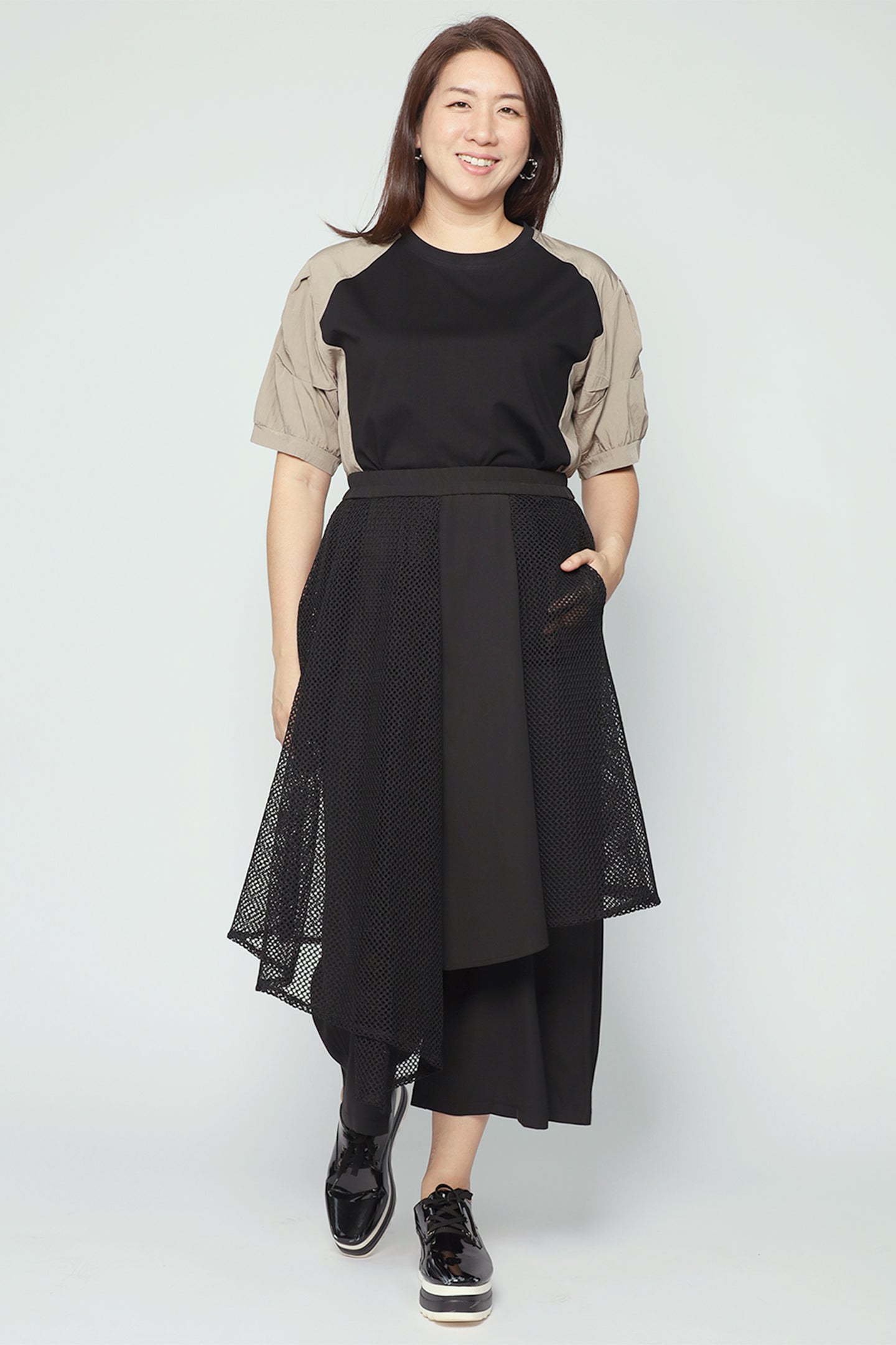 Backorders Vick Netted Culottes in Black