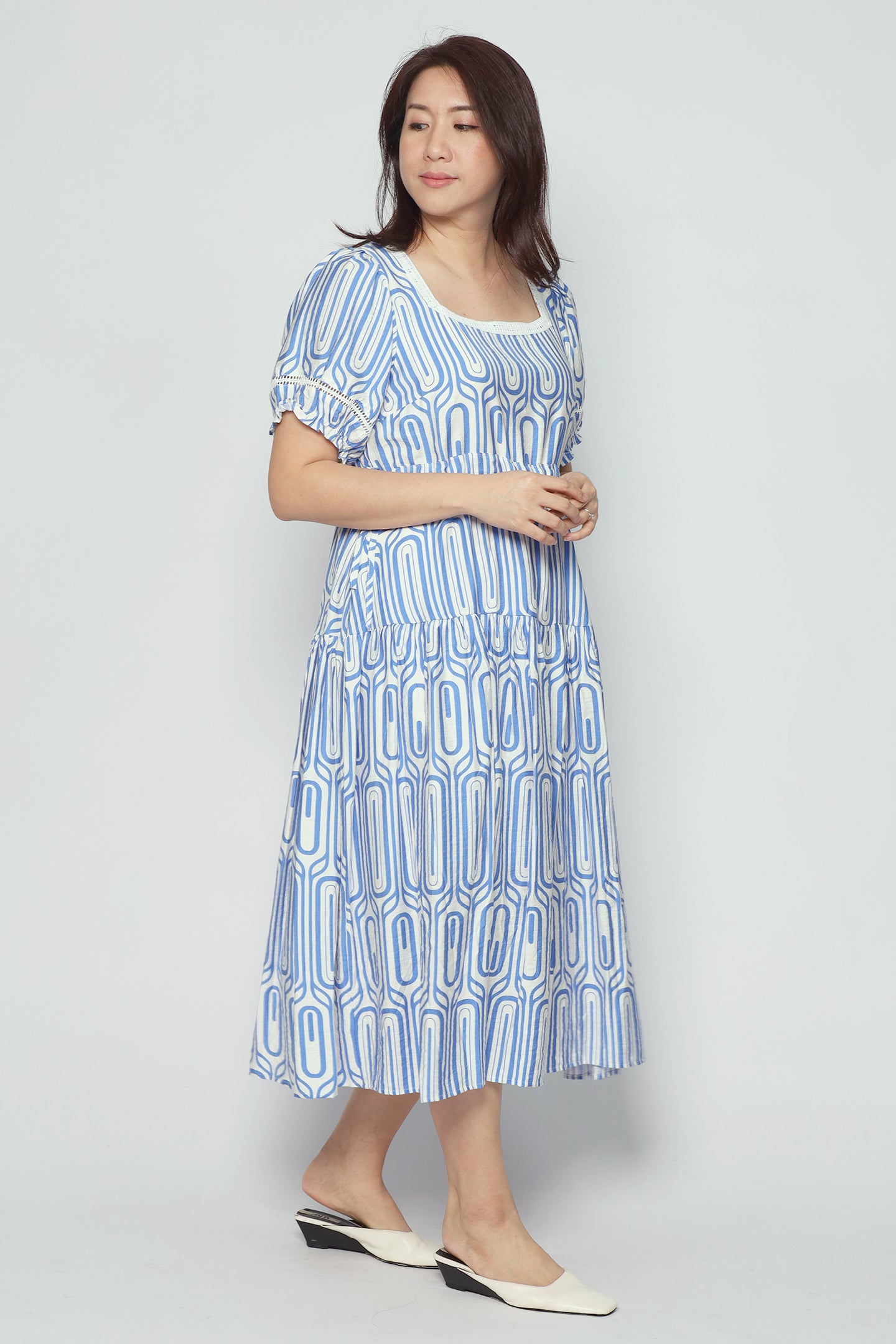 Victoria Dress in Blue Escape