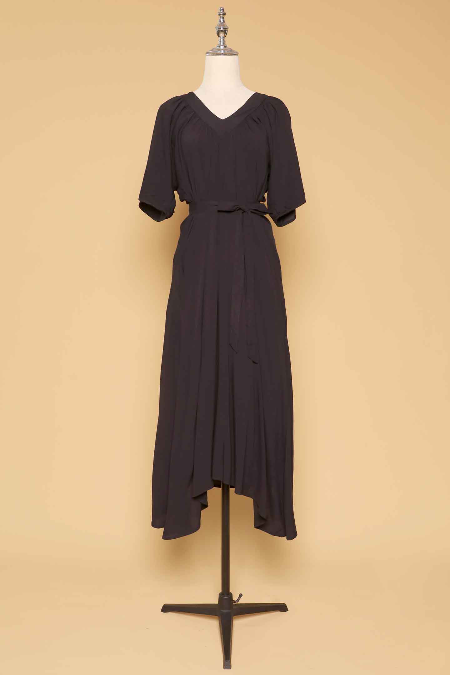 PO - Whitney V Dress in Black