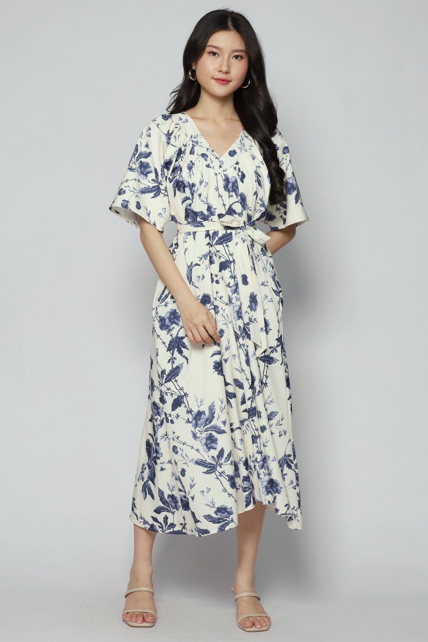 Backorders - Whitney V Dress in Porcelain