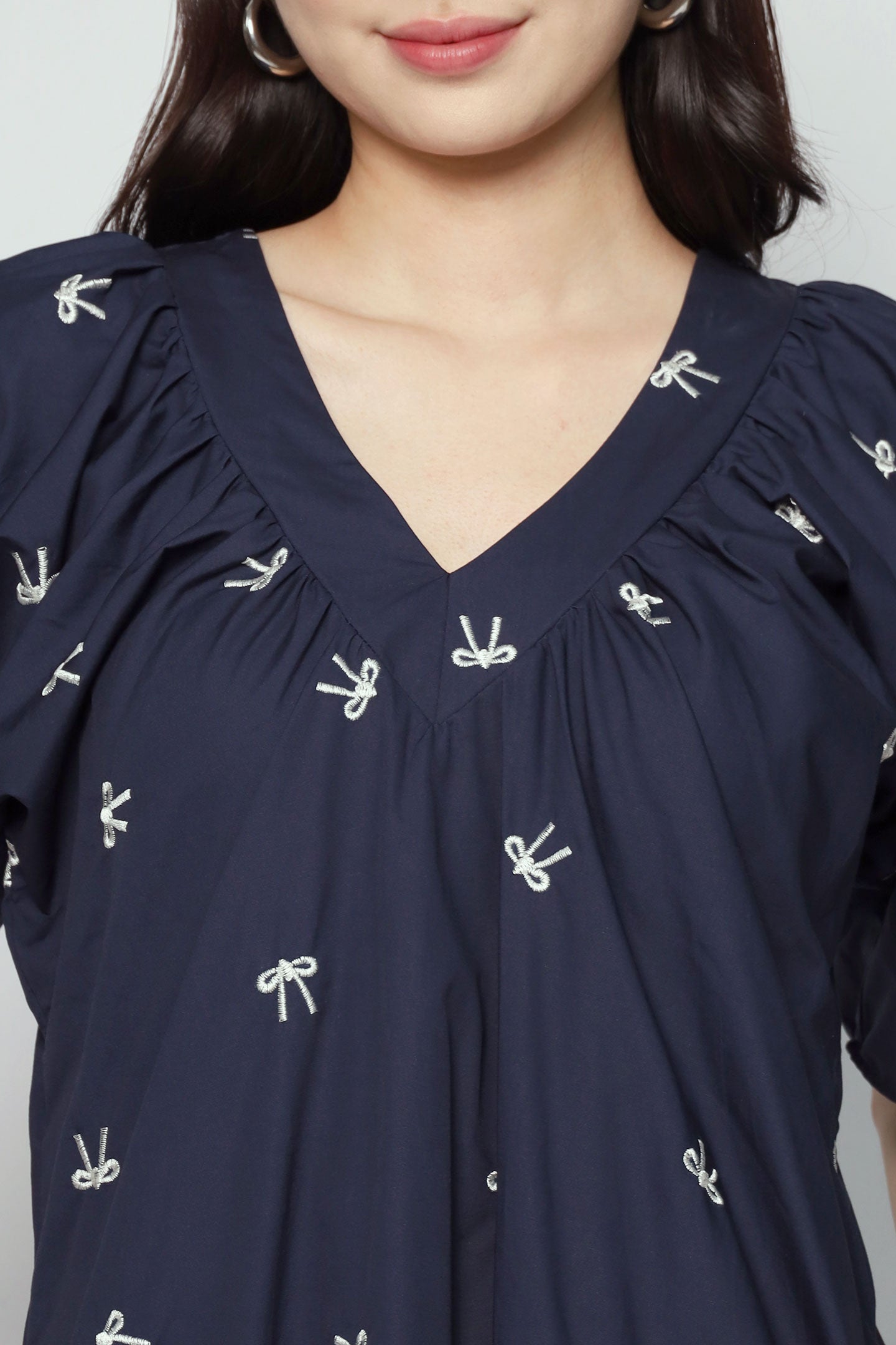 Whitney V Dress in Ribbon Bloom