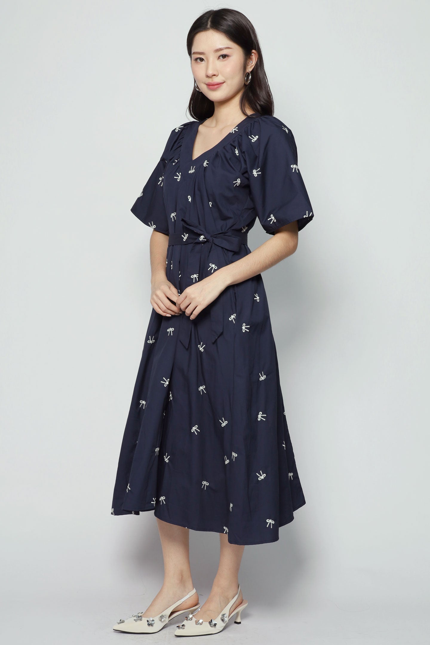 Whitney V Dress in Ribbon Bloom