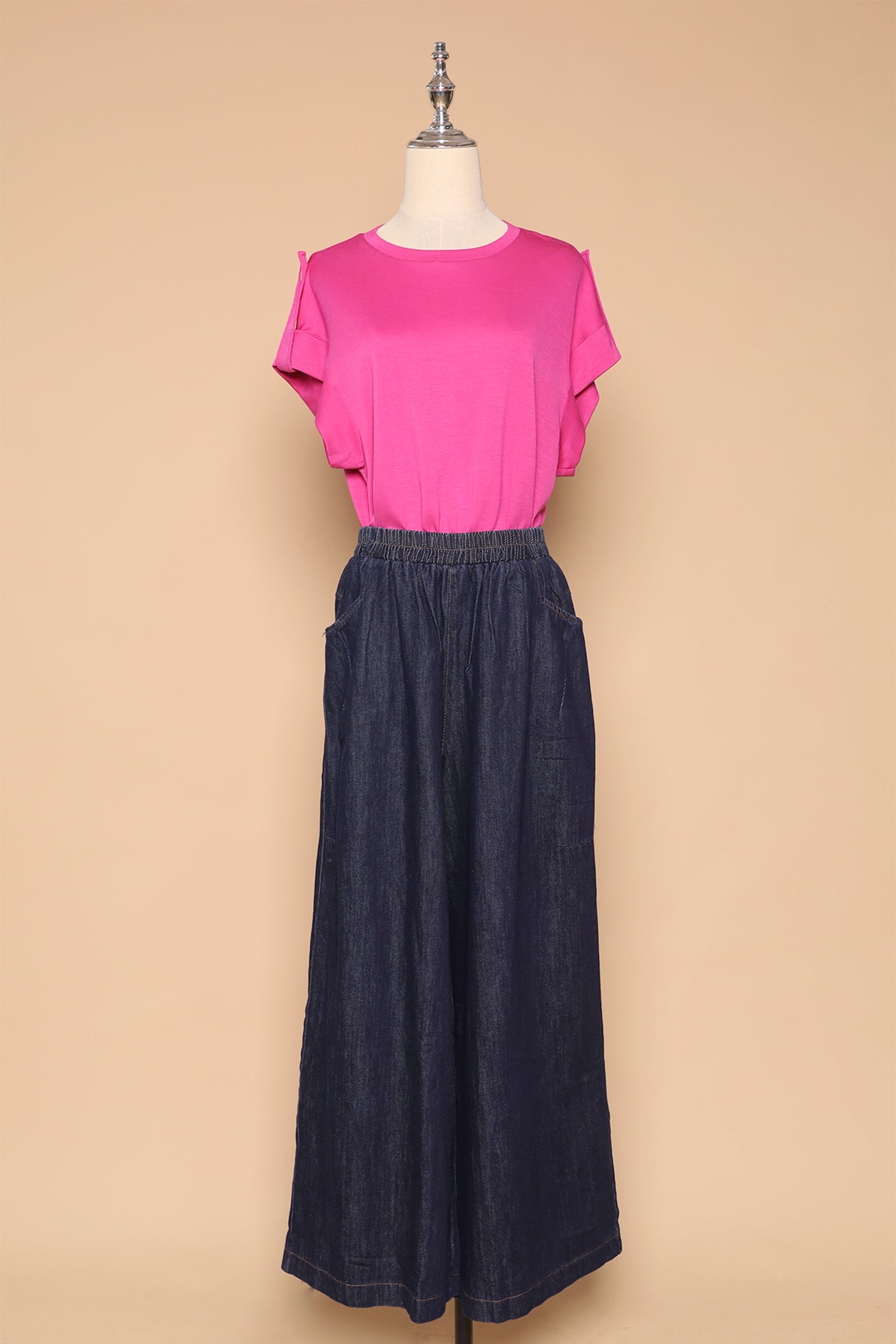 PO - Xira Denim Wide Leg Pants