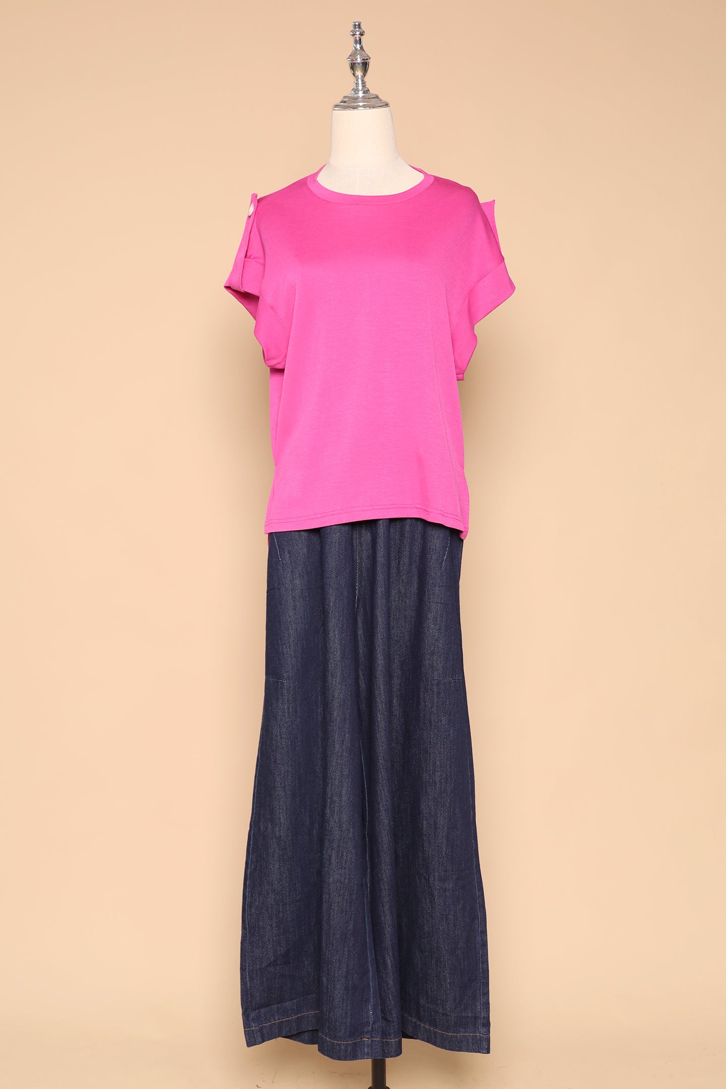 PO - Xira Denim Wide Leg Pants