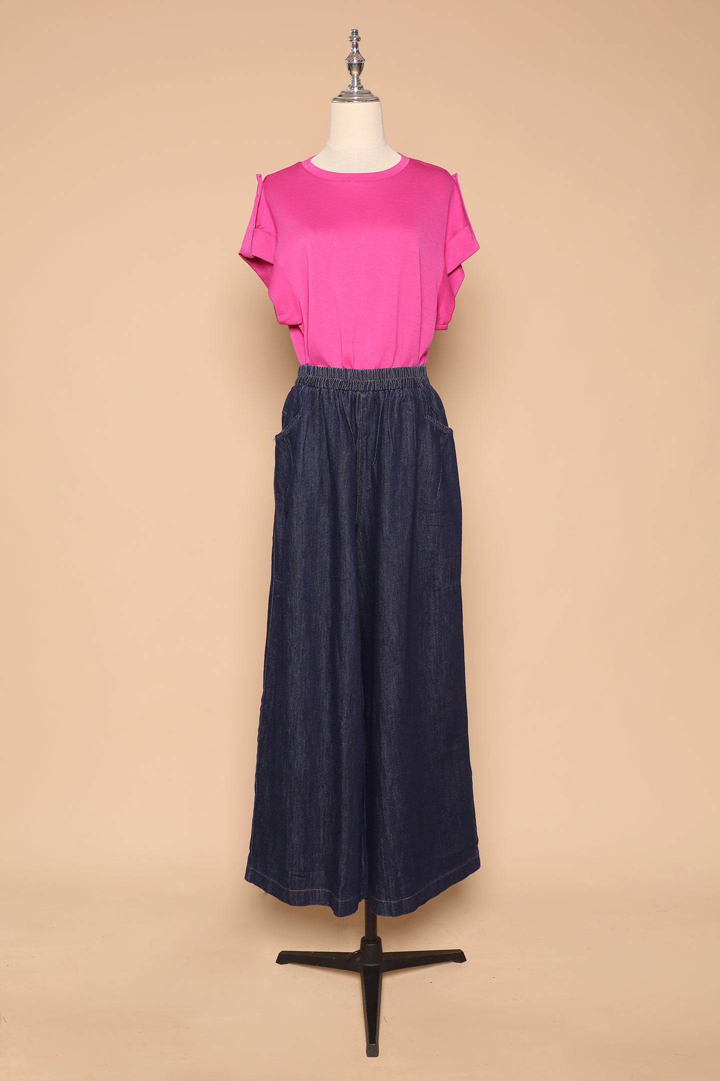 PO - Xira Denim Wide Leg Pants