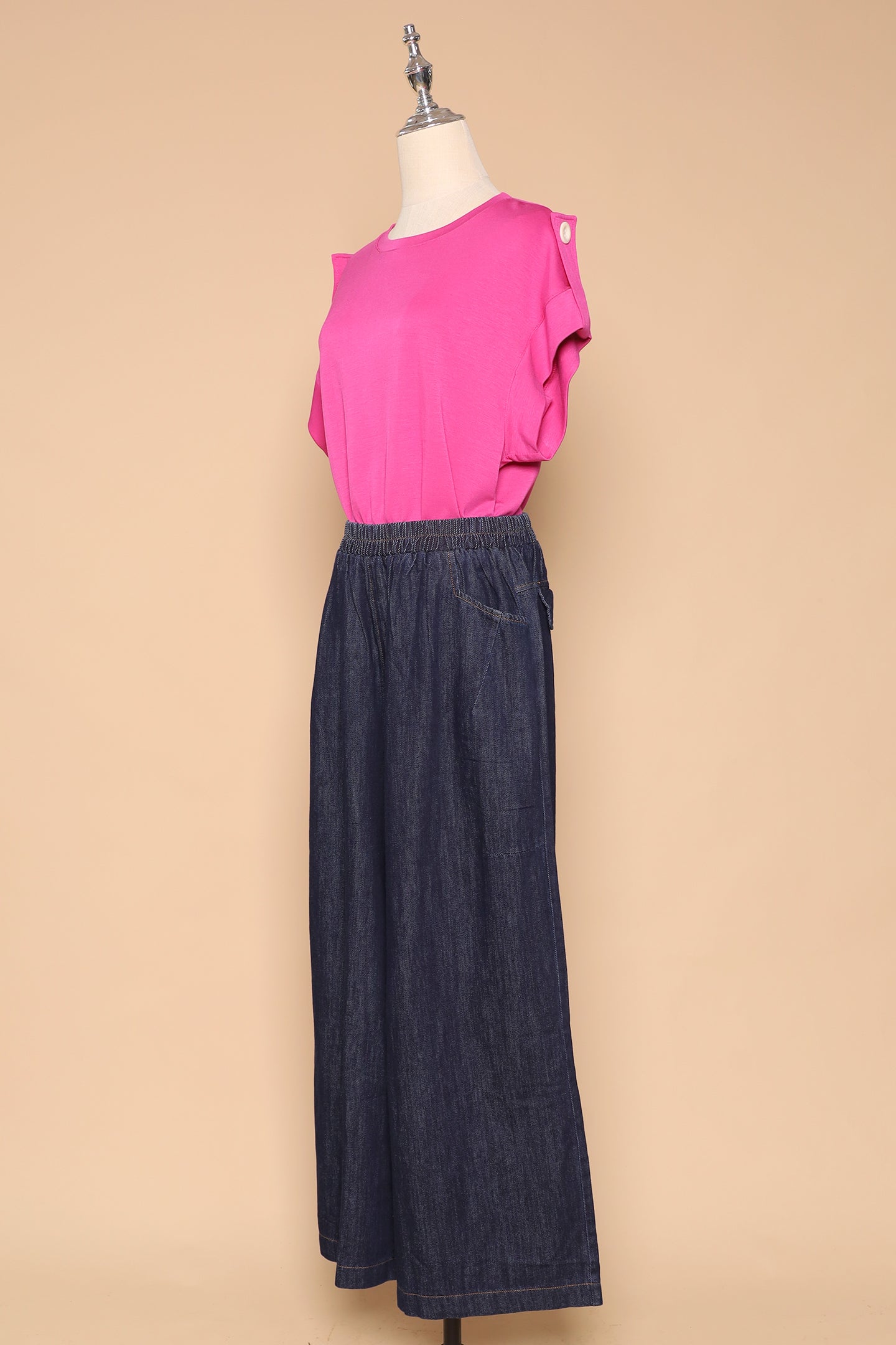PO - Xira Denim Wide Leg Pants