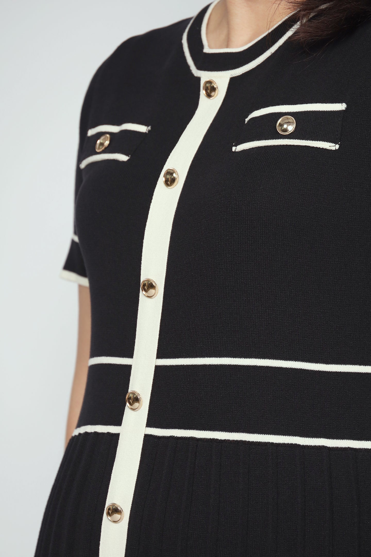Yan Knit Pleated Dress